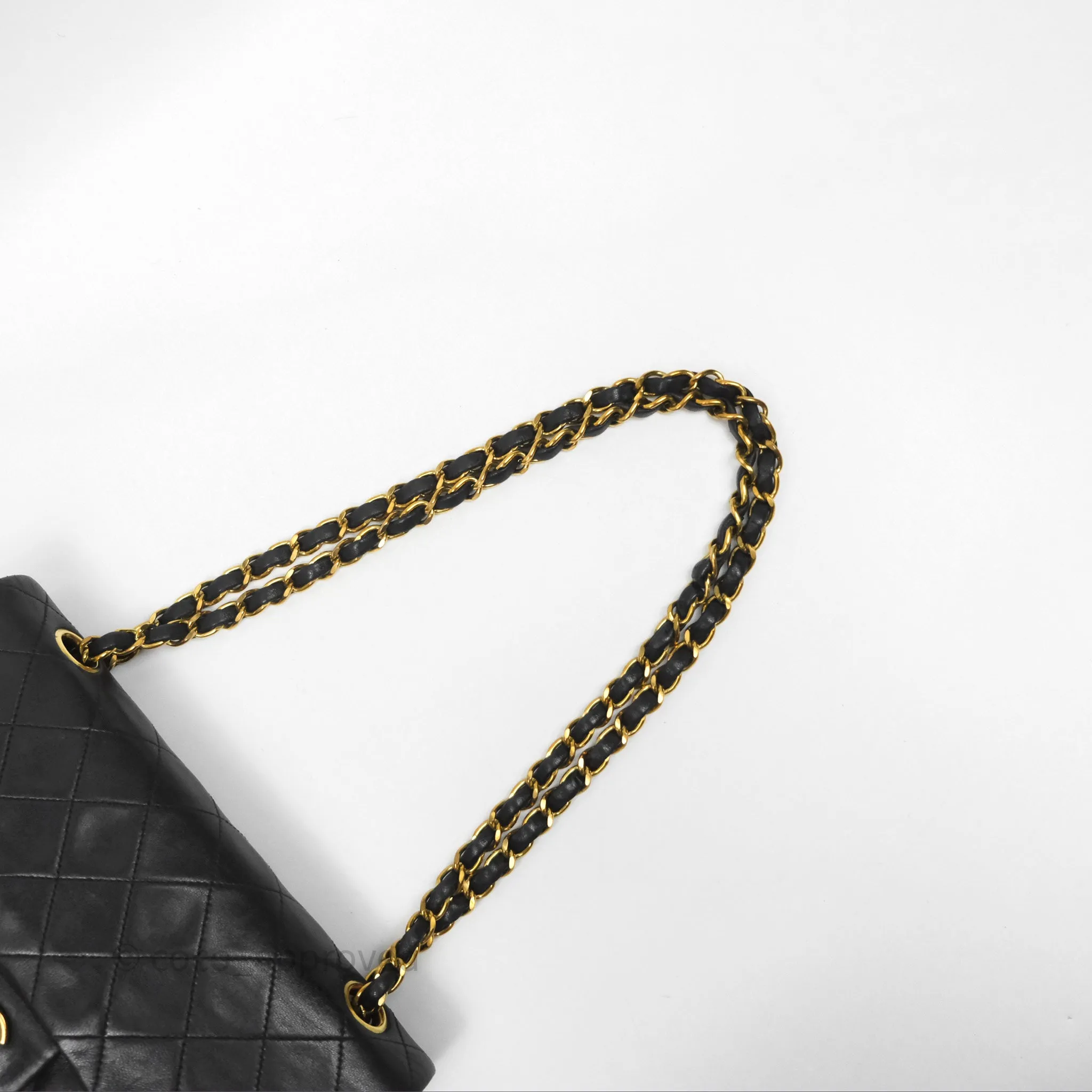 Chanel Classic Vintage Small Flap Black Lambskin 24K Gold Hardware