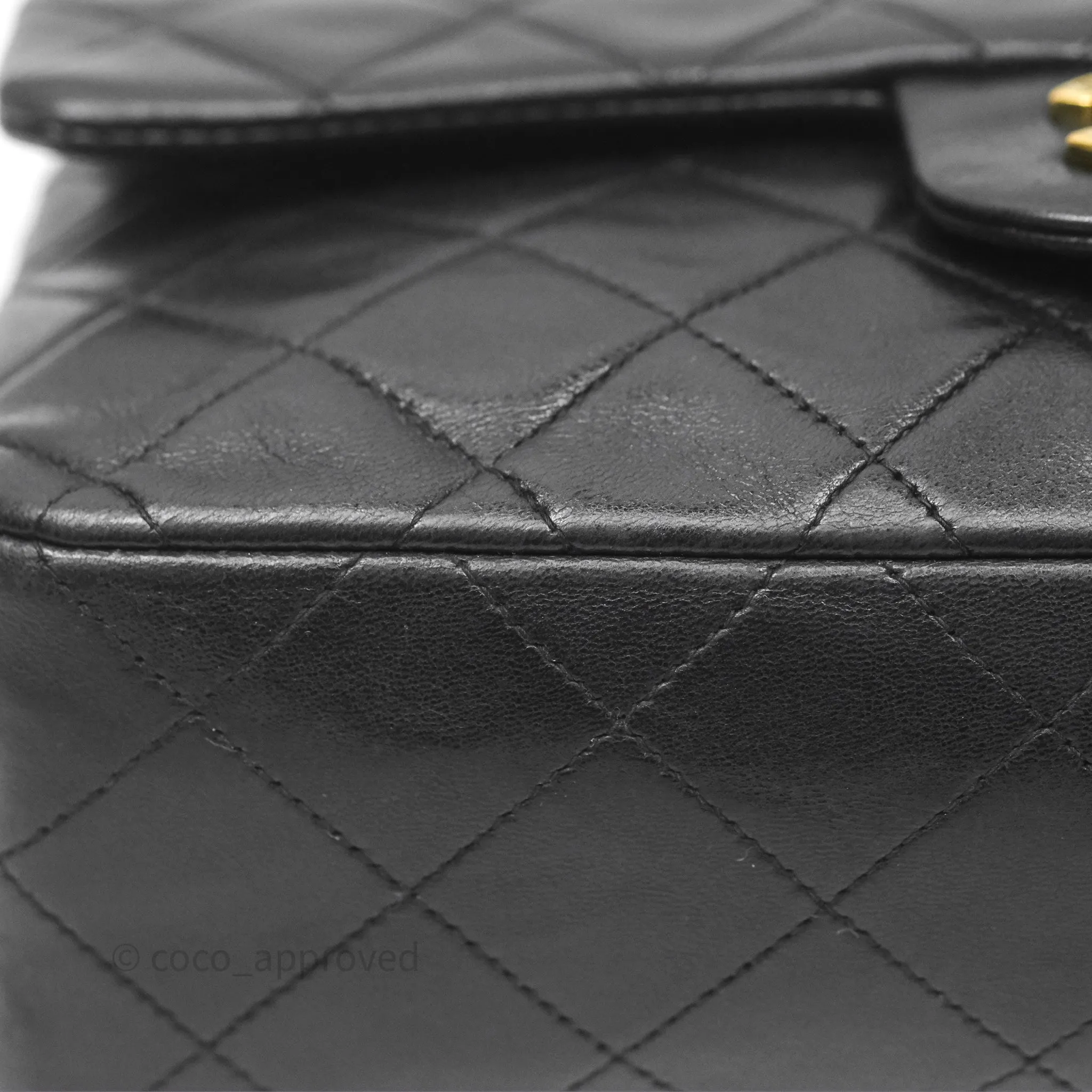 Chanel Classic Vintage Small Flap Black Lambskin 24K Gold Hardware
