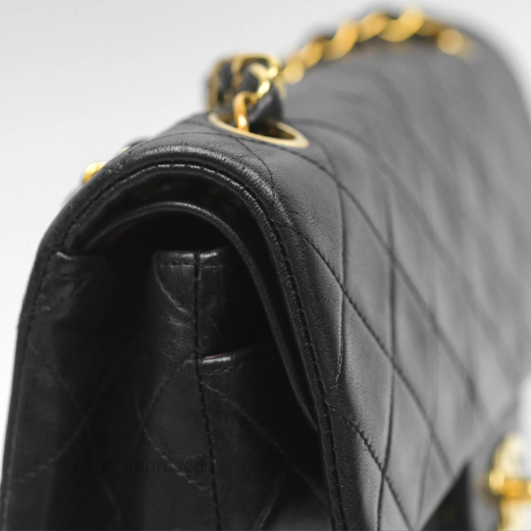 Chanel Classic Vintage Small Flap Black Lambskin 24K Gold Hardware
