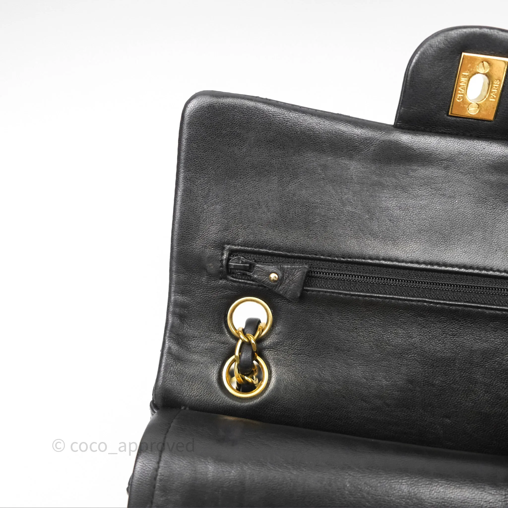 Chanel Classic Vintage Small Flap Black Lambskin 24K Gold Hardware