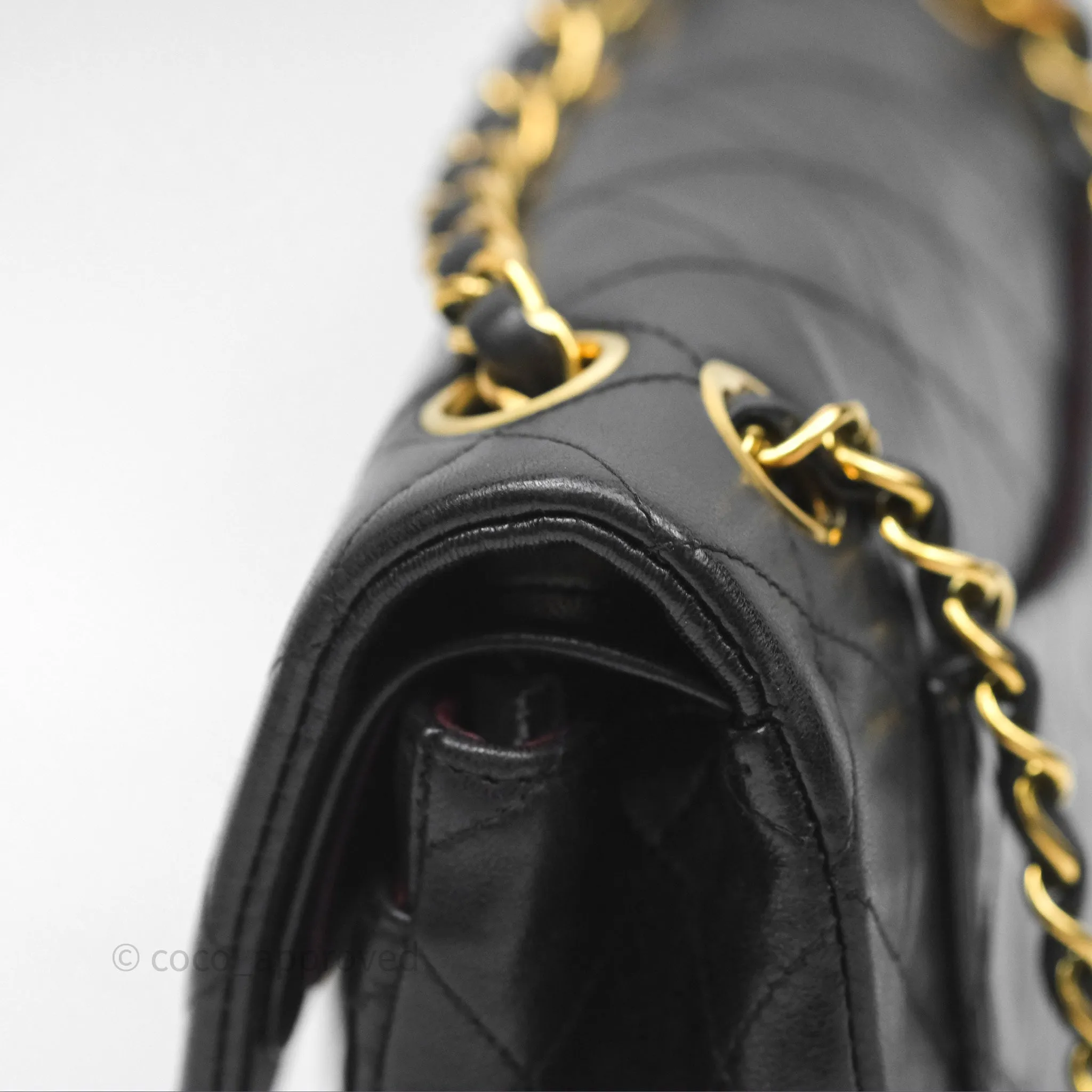 Chanel Classic Vintage Small Flap Black Lambskin 24K Gold Hardware