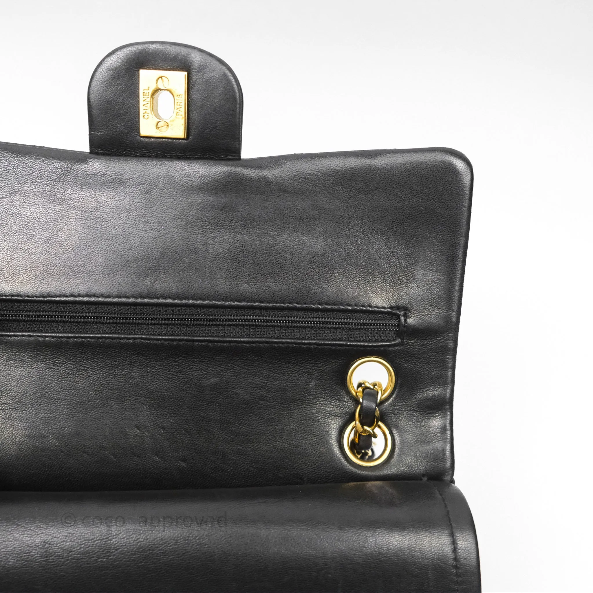 Chanel Classic Vintage Small Flap Black Lambskin 24K Gold Hardware