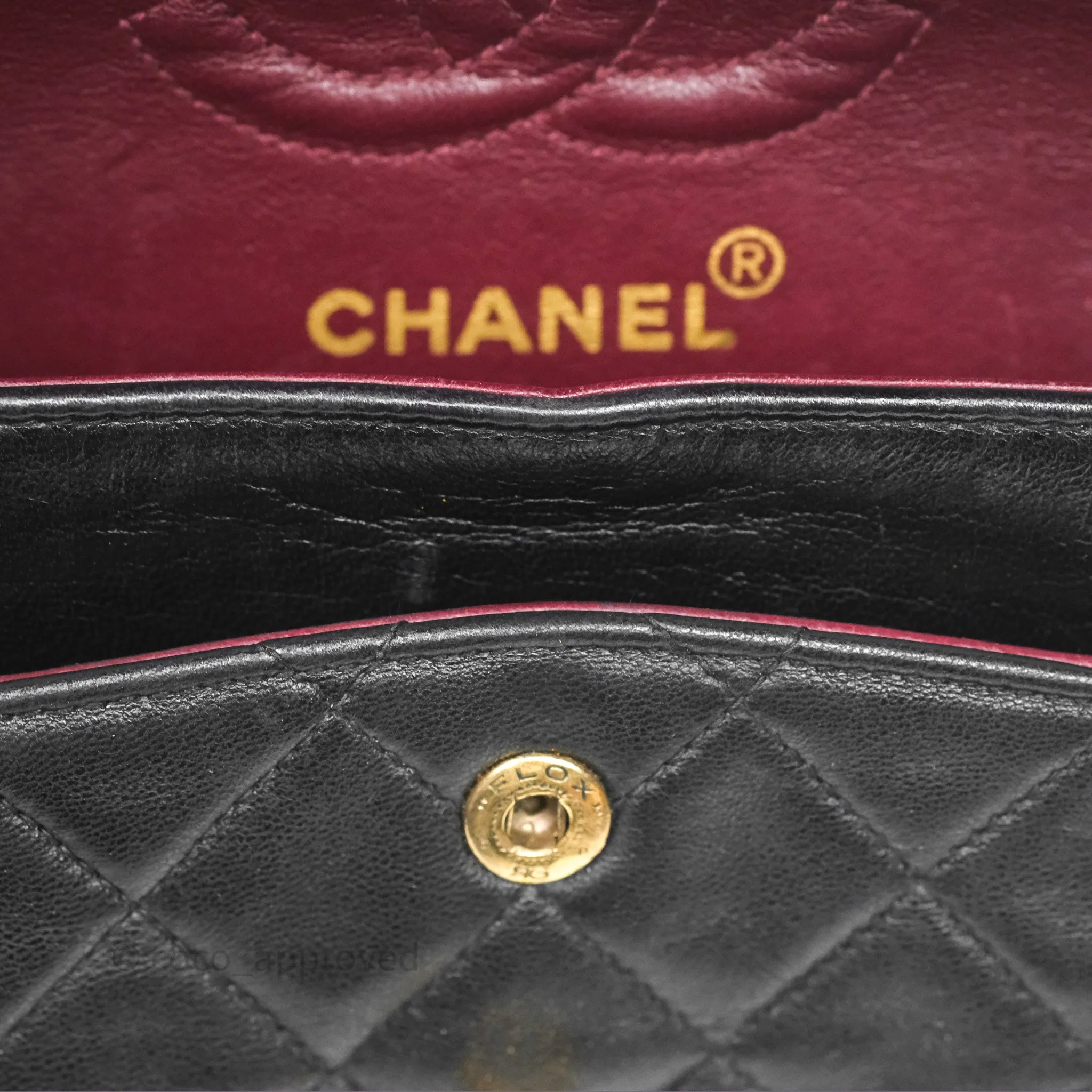 Chanel Classic Vintage Small Flap Black Lambskin 24K Gold Hardware