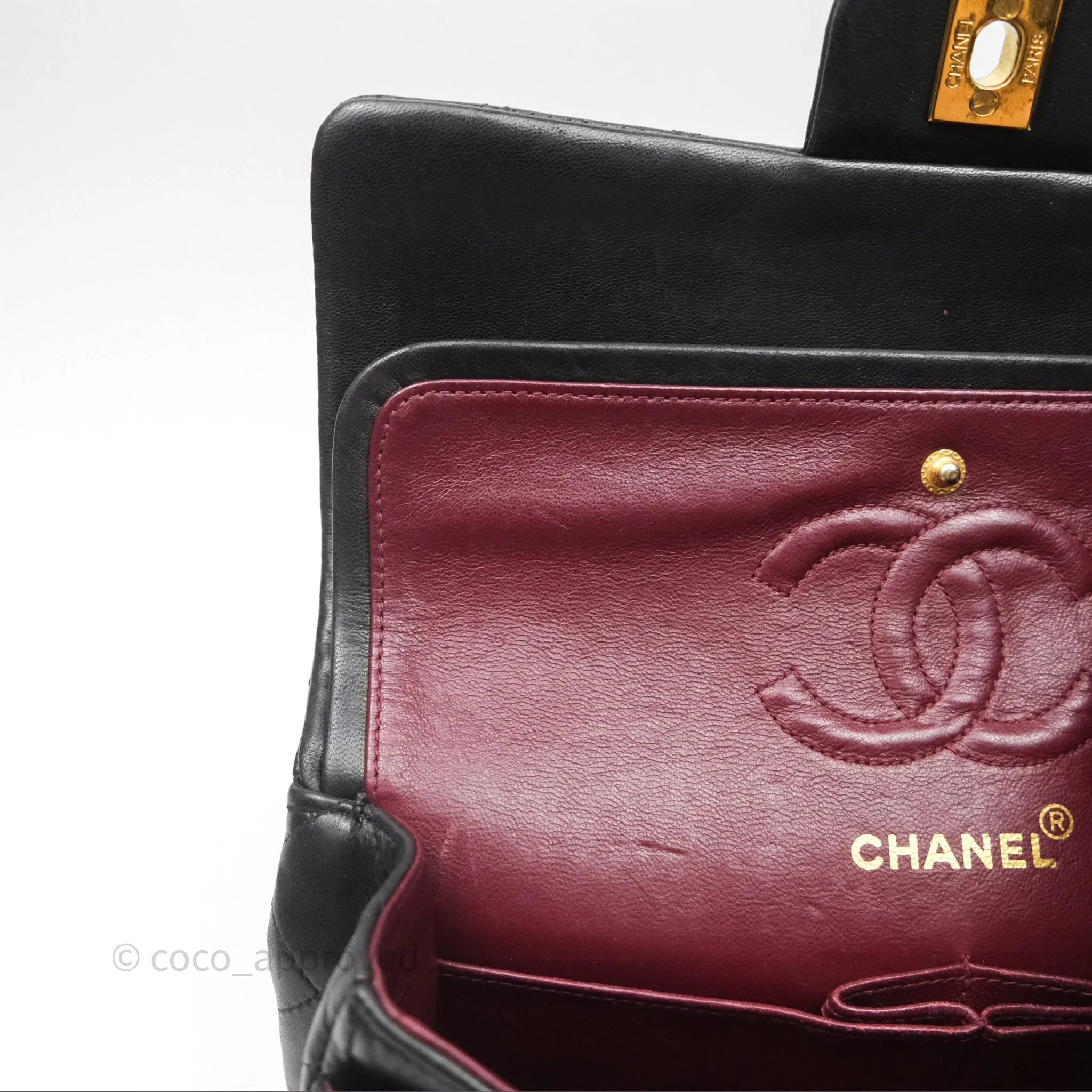Chanel Classic Vintage Small Flap Black Lambskin 24K Gold Hardware