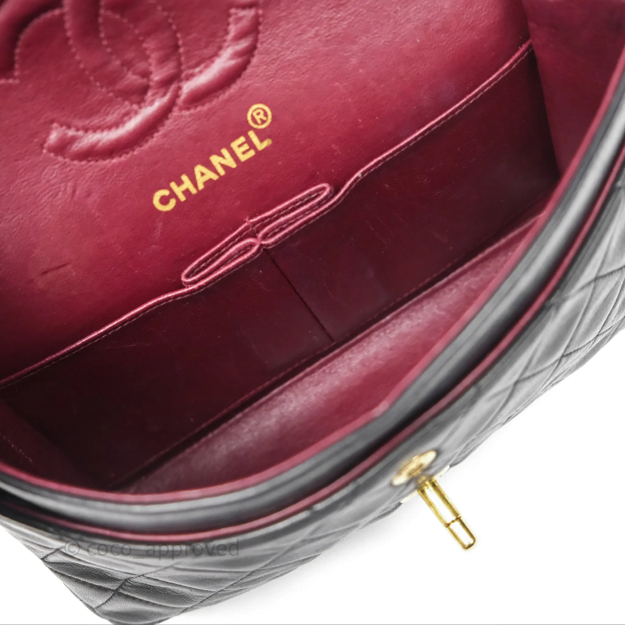 Chanel Classic Vintage Small Flap Black Lambskin 24K Gold Hardware