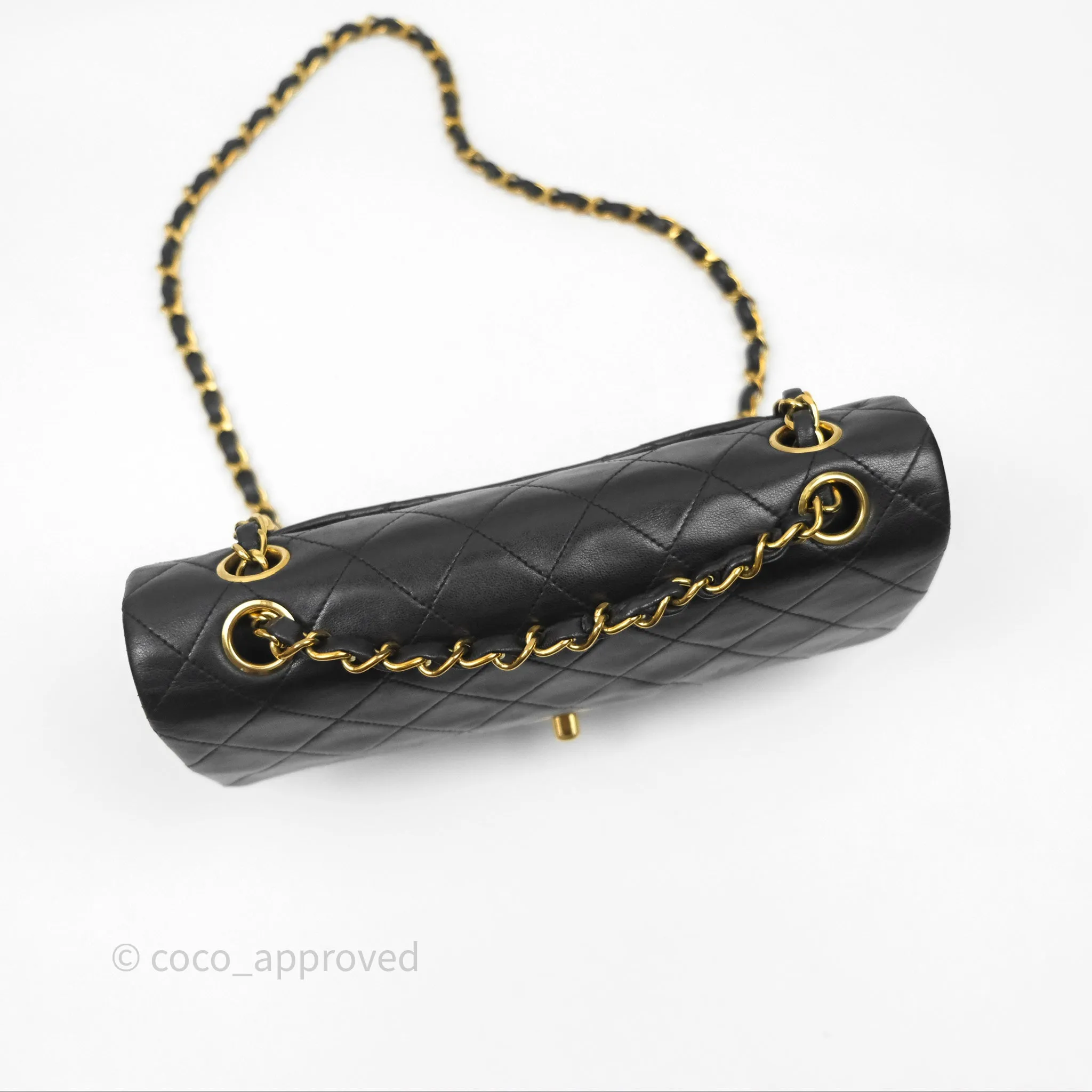 Chanel Classic Vintage Small Flap Black Lambskin 24K Gold Hardware