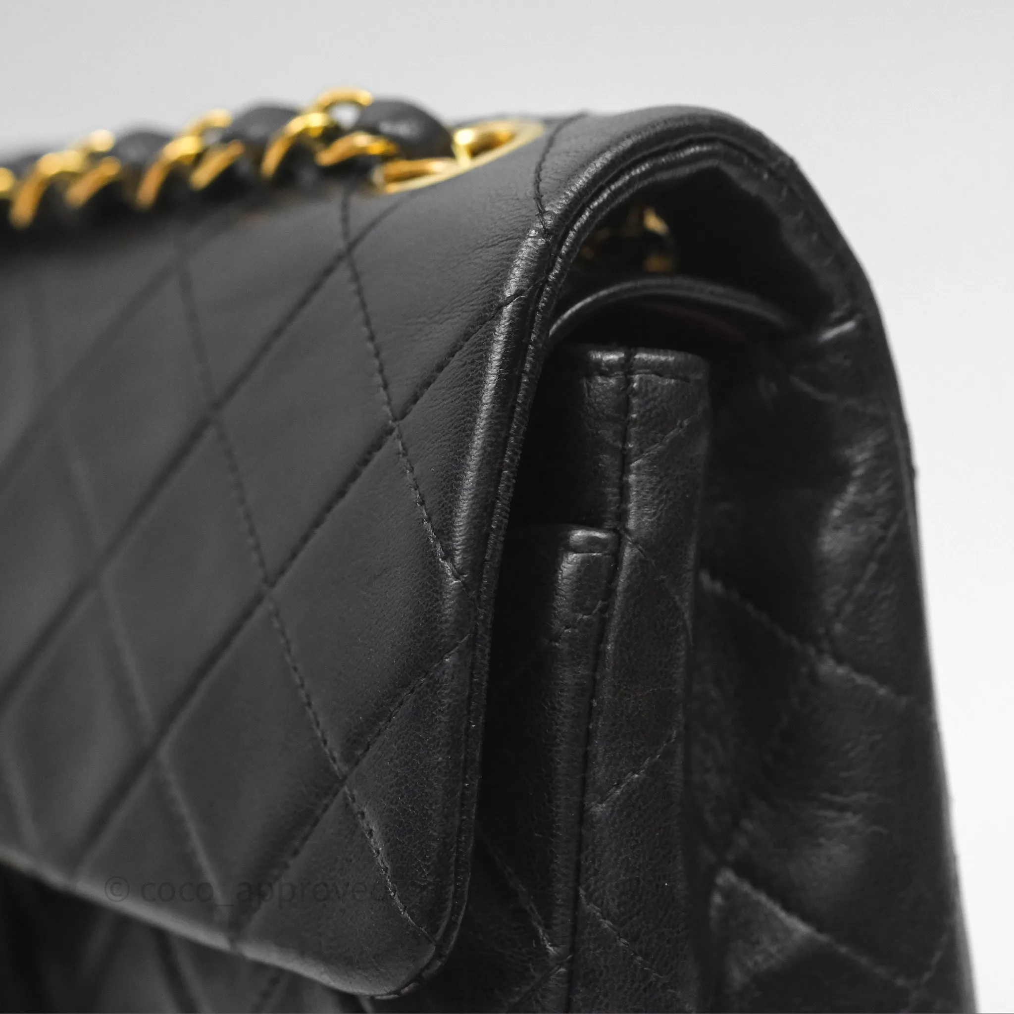 Chanel Classic Vintage Small Flap Black Lambskin 24K Gold Hardware
