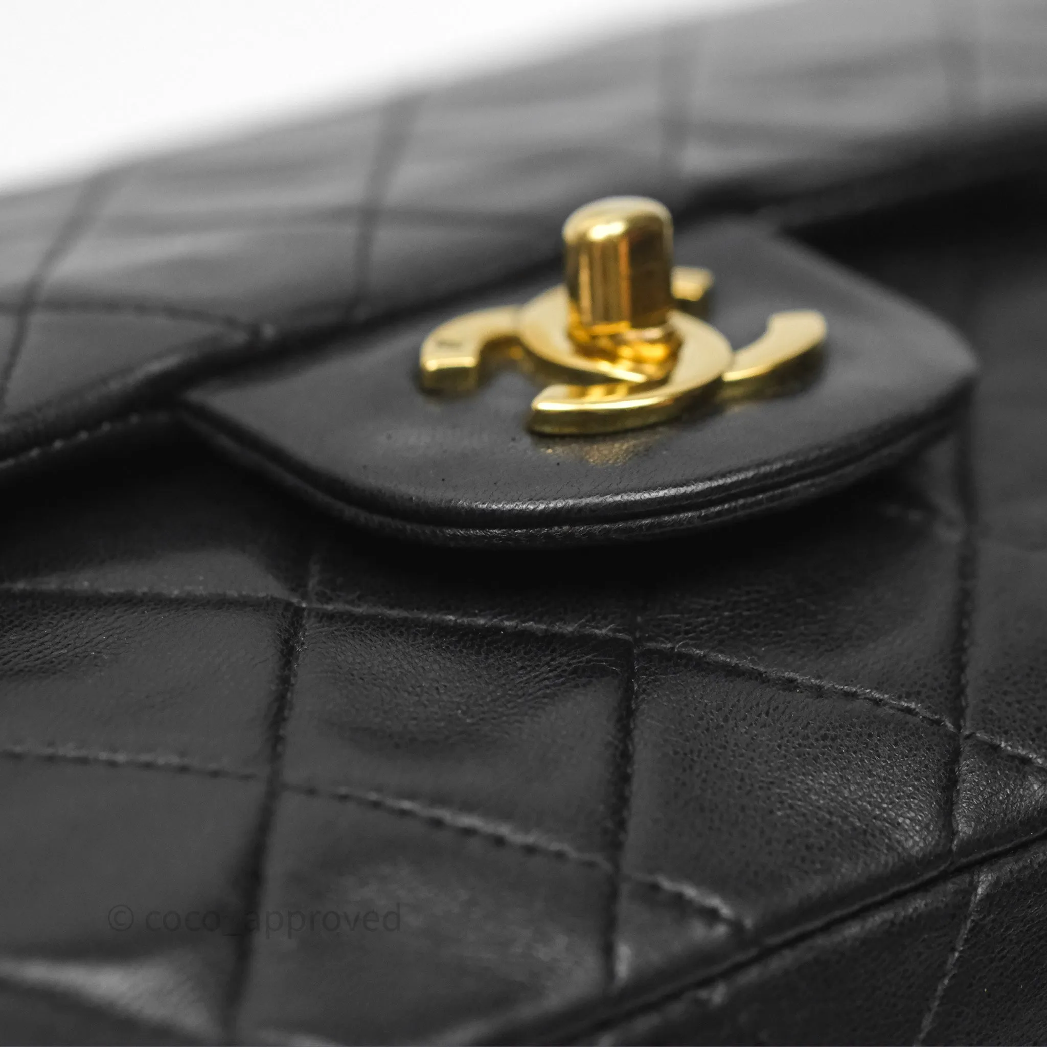 Chanel Classic Vintage Small Flap Black Lambskin 24K Gold Hardware