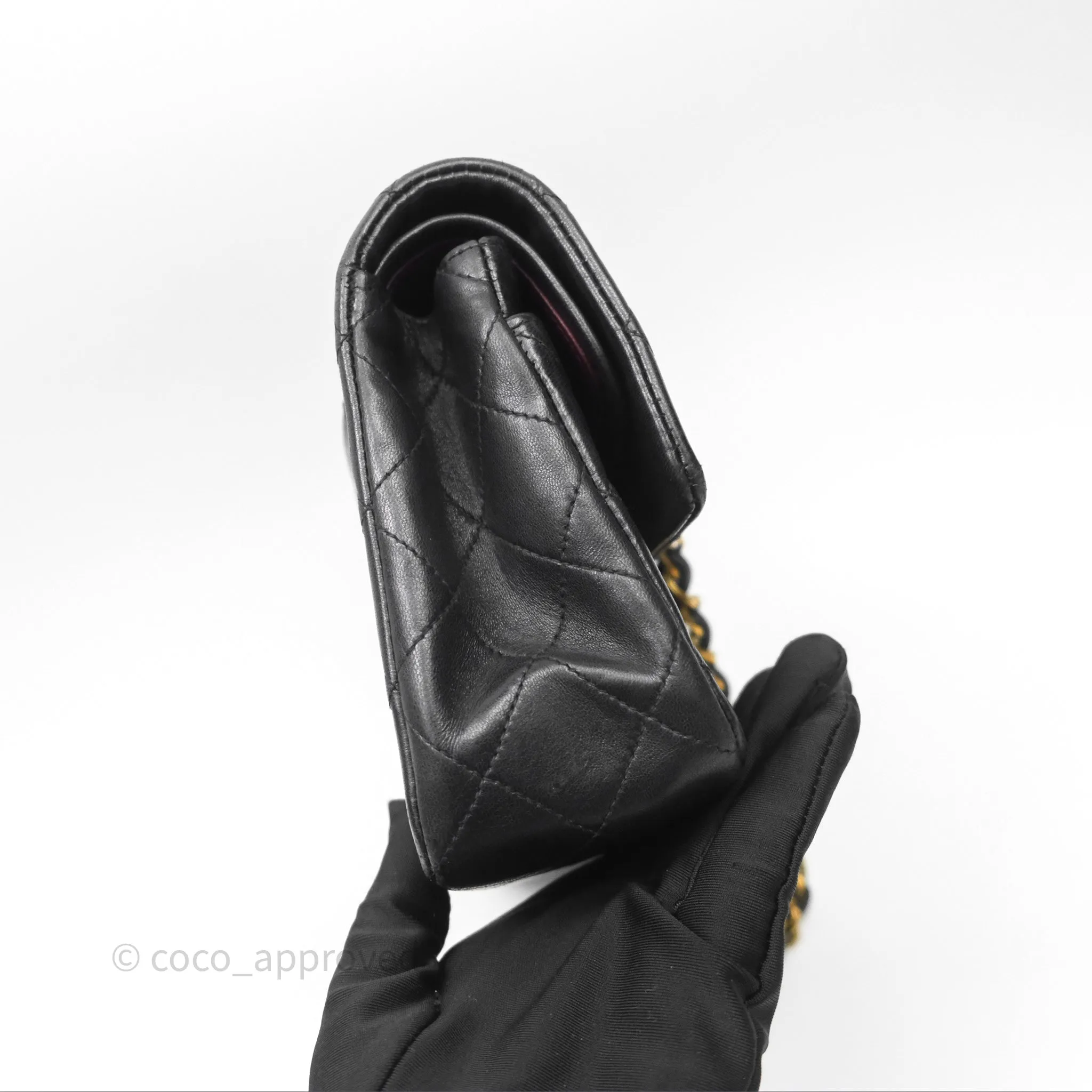 Chanel Classic Vintage Small Flap Black Lambskin 24K Gold Hardware