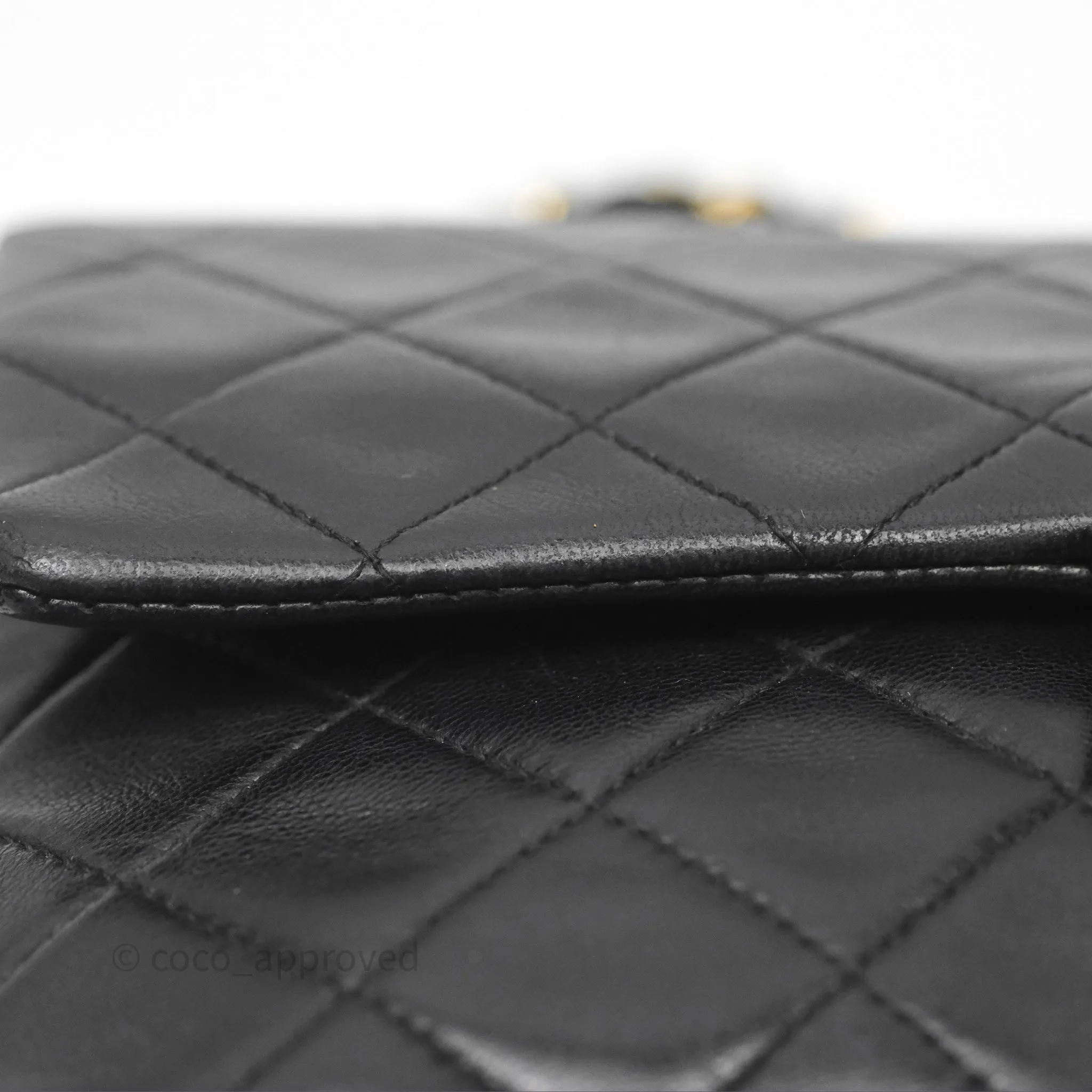 Chanel Classic Vintage Small Flap Black Lambskin 24K Gold Hardware
