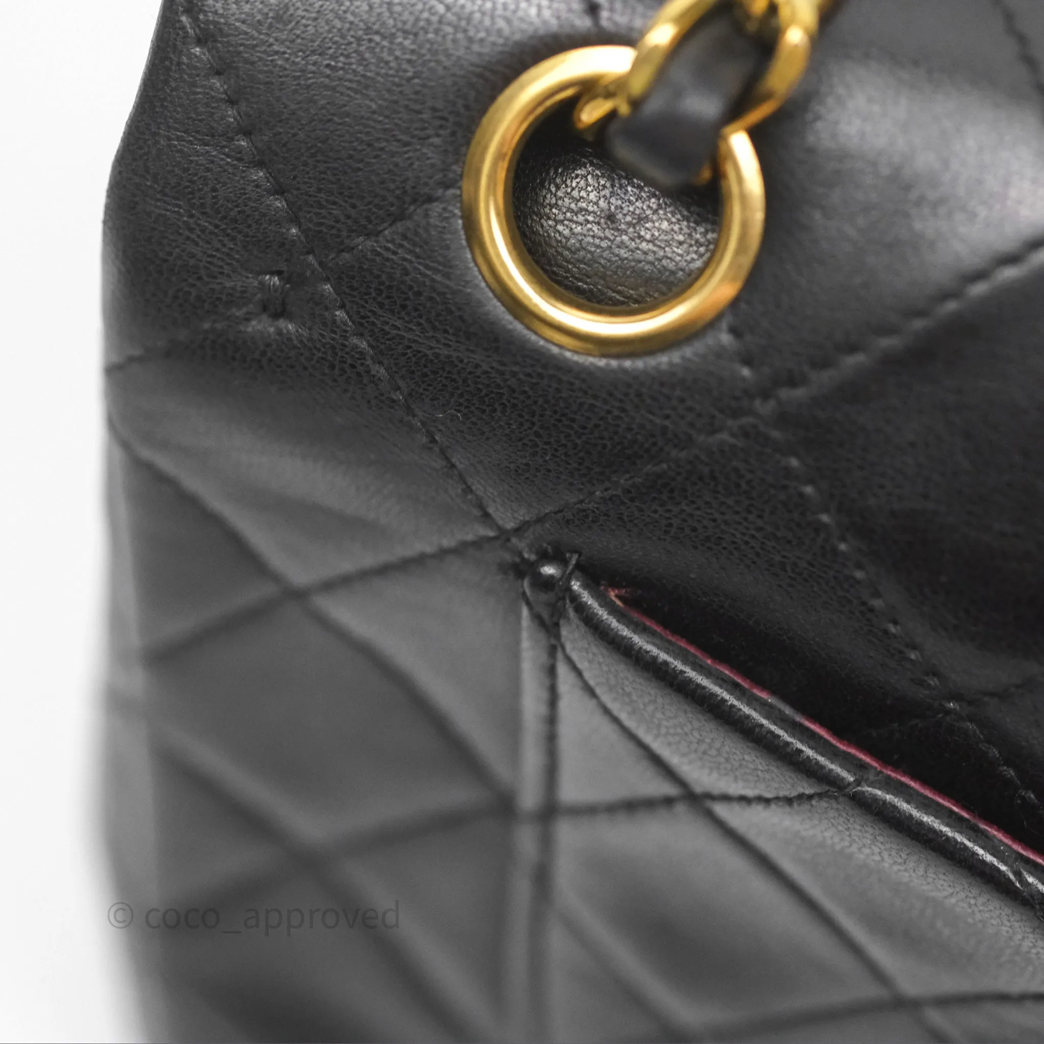 Chanel Classic Vintage Small Flap Black Lambskin 24K Gold Hardware