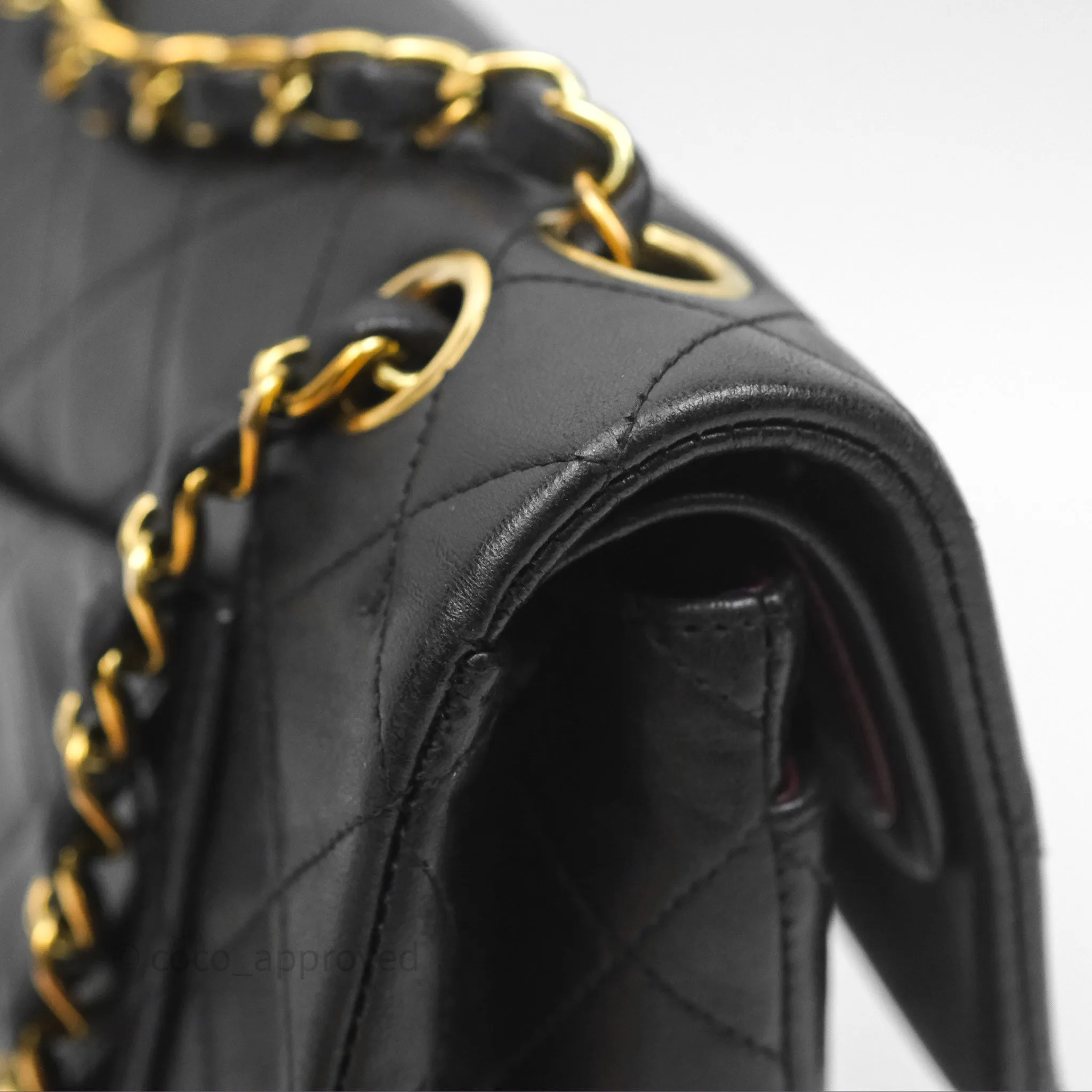 Chanel Classic Vintage Small Flap Black Lambskin 24K Gold Hardware