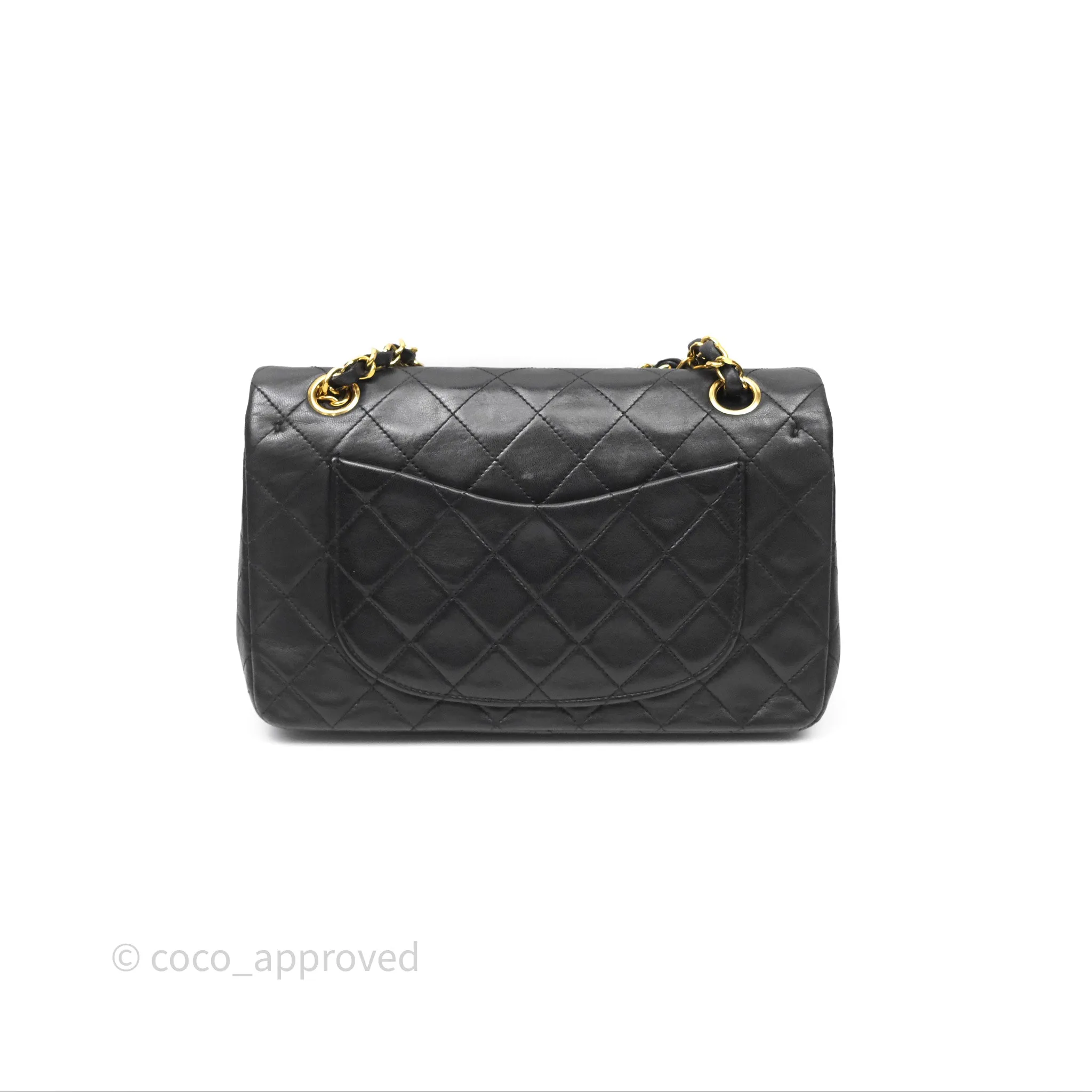 Chanel Classic Vintage Small Flap Black Lambskin 24K Gold Hardware