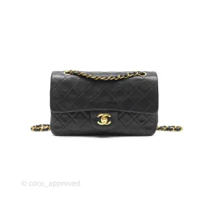 Chanel Classic Vintage Small Flap Black Lambskin 24K Gold Hardware