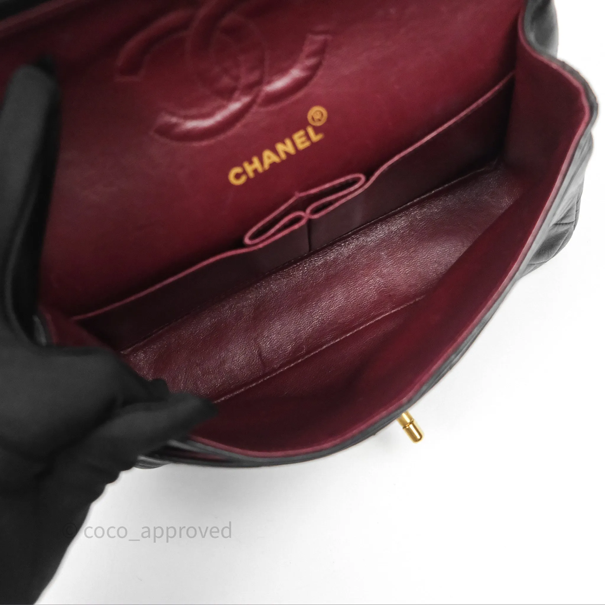 Chanel Classic Vintage Small Flap Black Lambskin 24K Gold Hardware