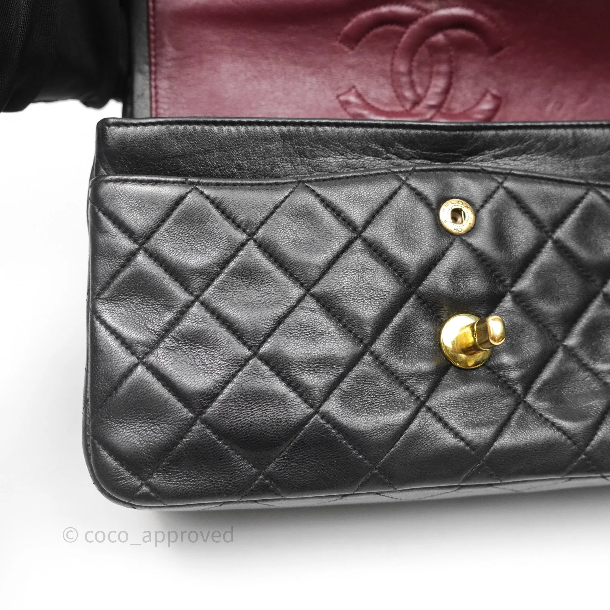 Chanel Classic Vintage Small Flap Black Lambskin 24K Gold Hardware