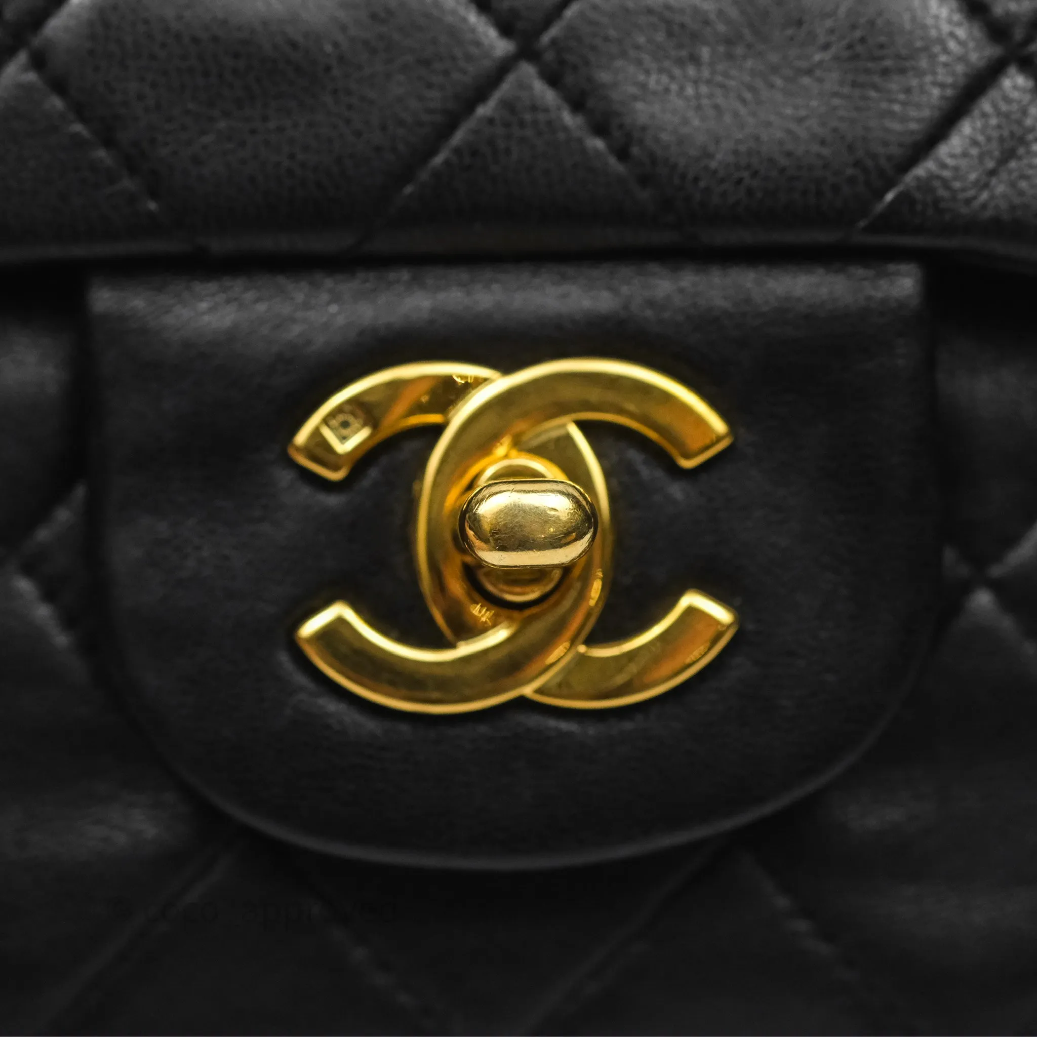 Chanel Classic Vintage Small Flap Black Lambskin 24K Gold Hardware