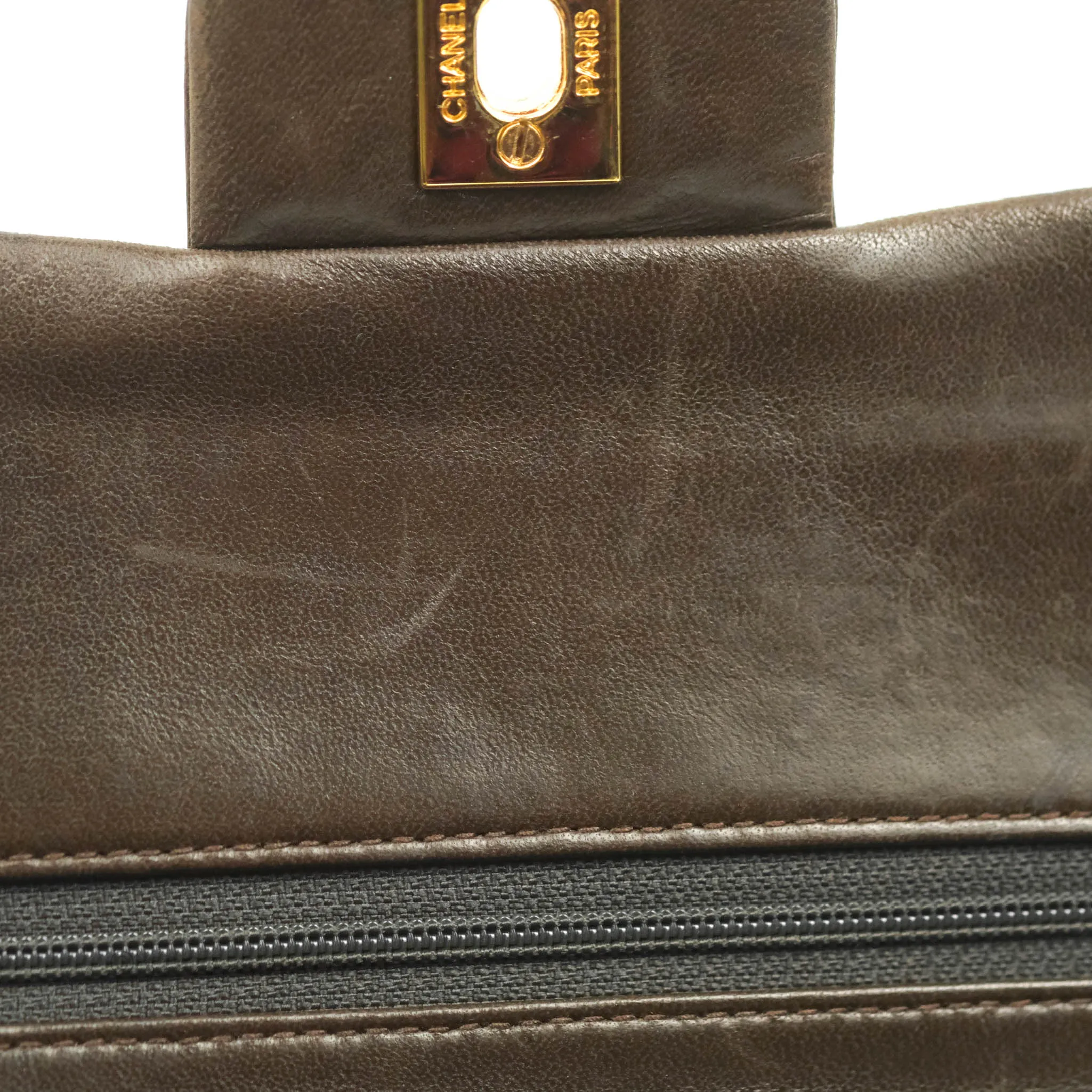 Chanel Classic Vintage Small Flap Brown Lambskin 24K Gold Hardware