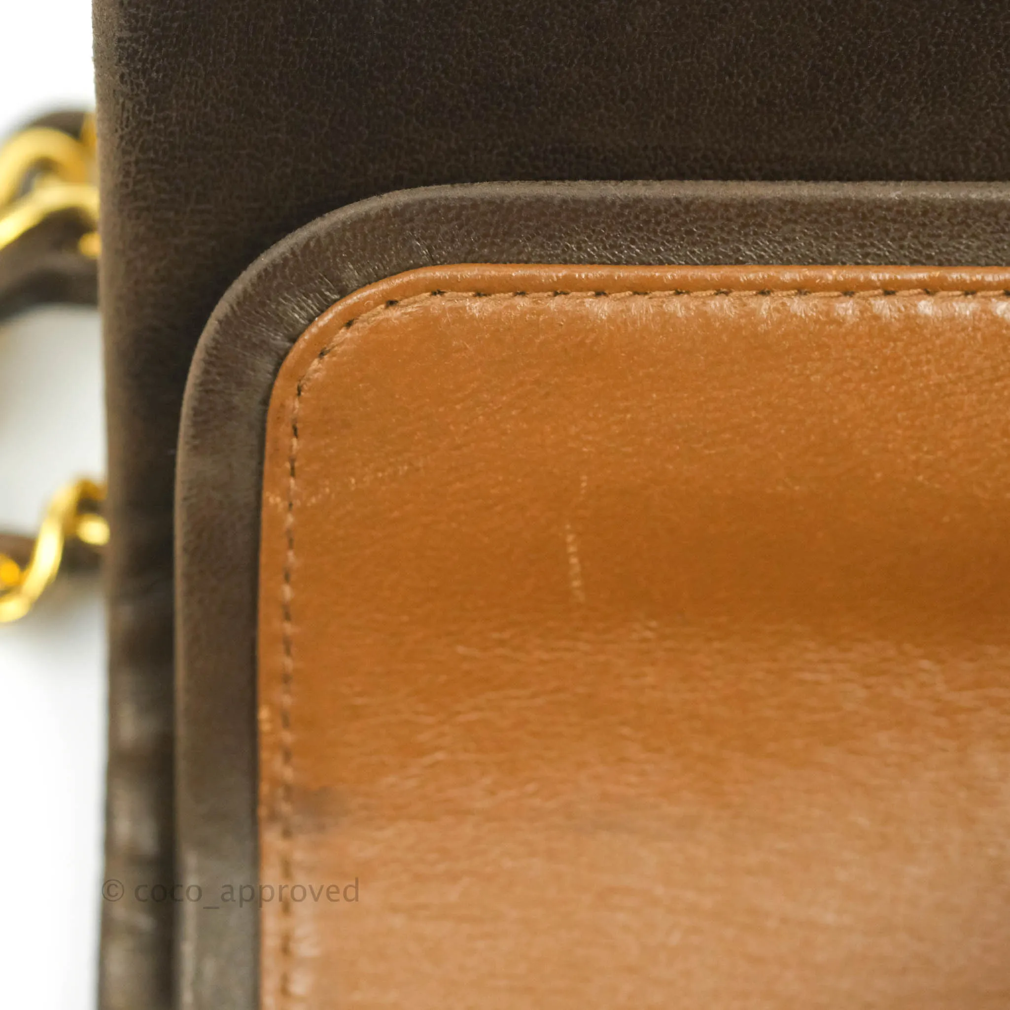 Chanel Classic Vintage Small Flap Brown Lambskin 24K Gold Hardware