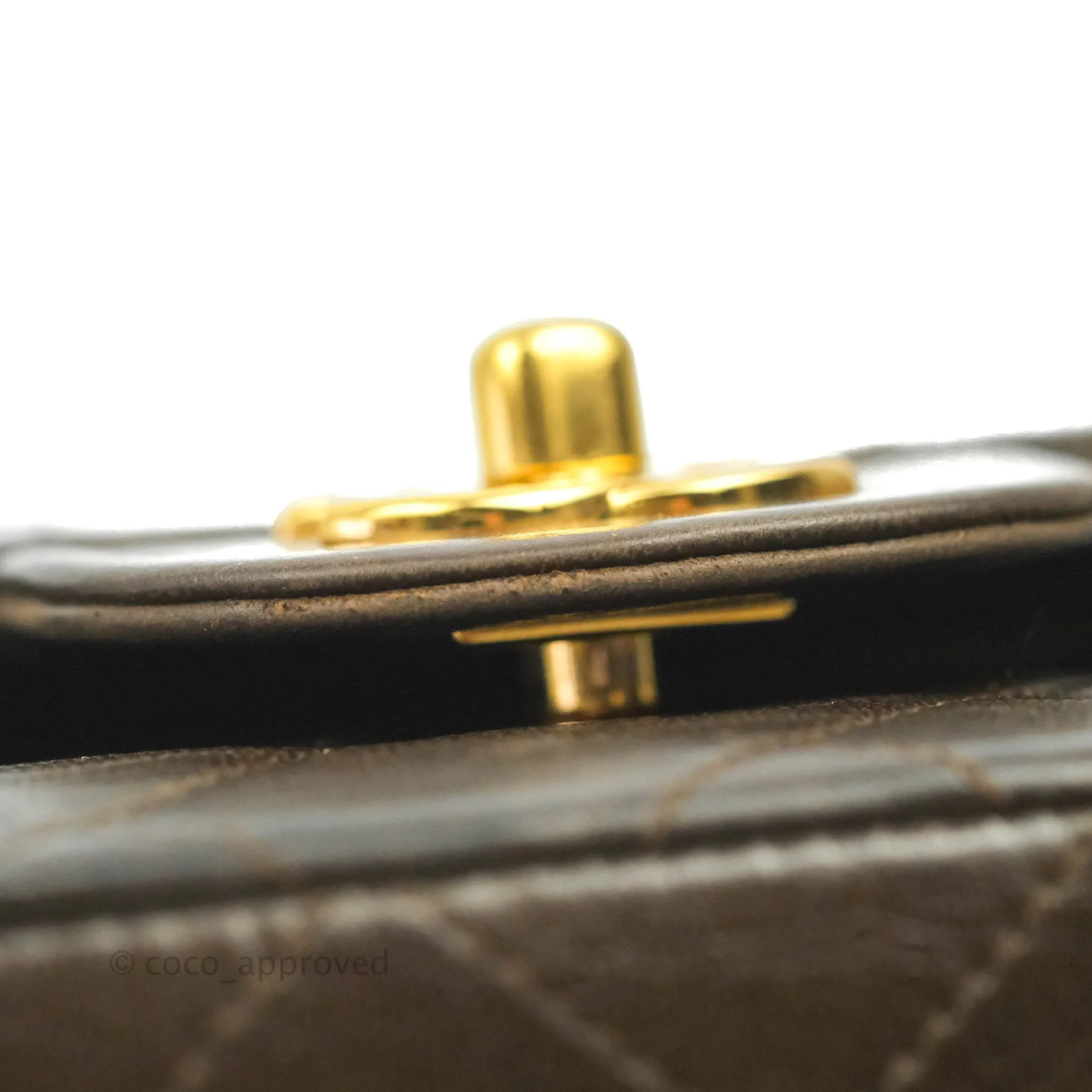 Chanel Classic Vintage Small Flap Brown Lambskin 24K Gold Hardware