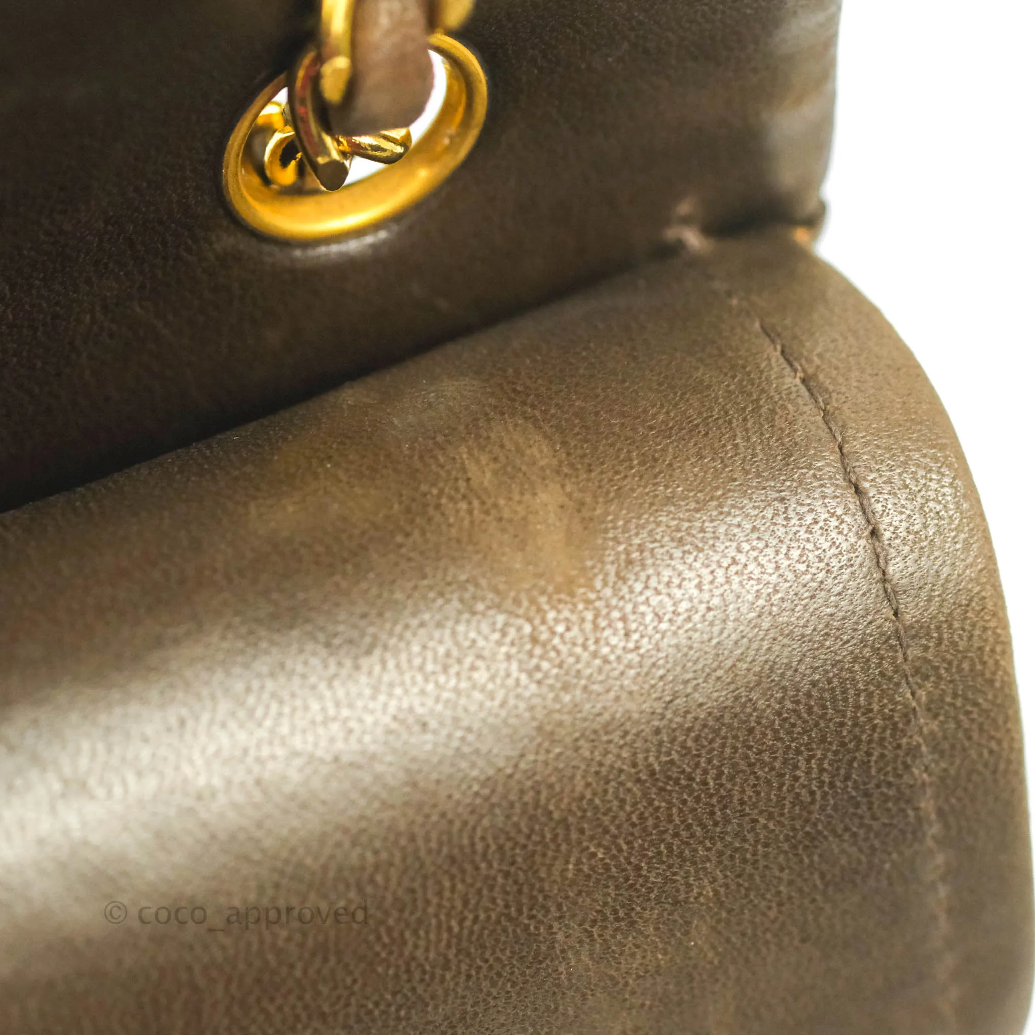 Chanel Classic Vintage Small Flap Brown Lambskin 24K Gold Hardware