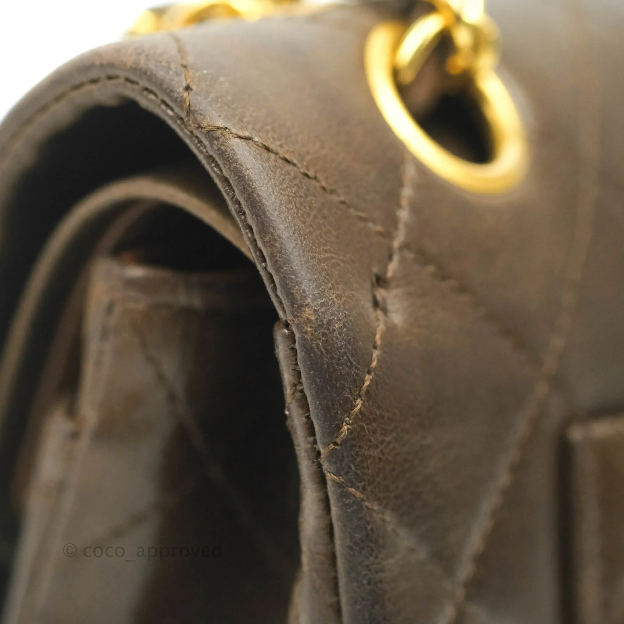 Chanel Classic Vintage Small Flap Brown Lambskin 24K Gold Hardware