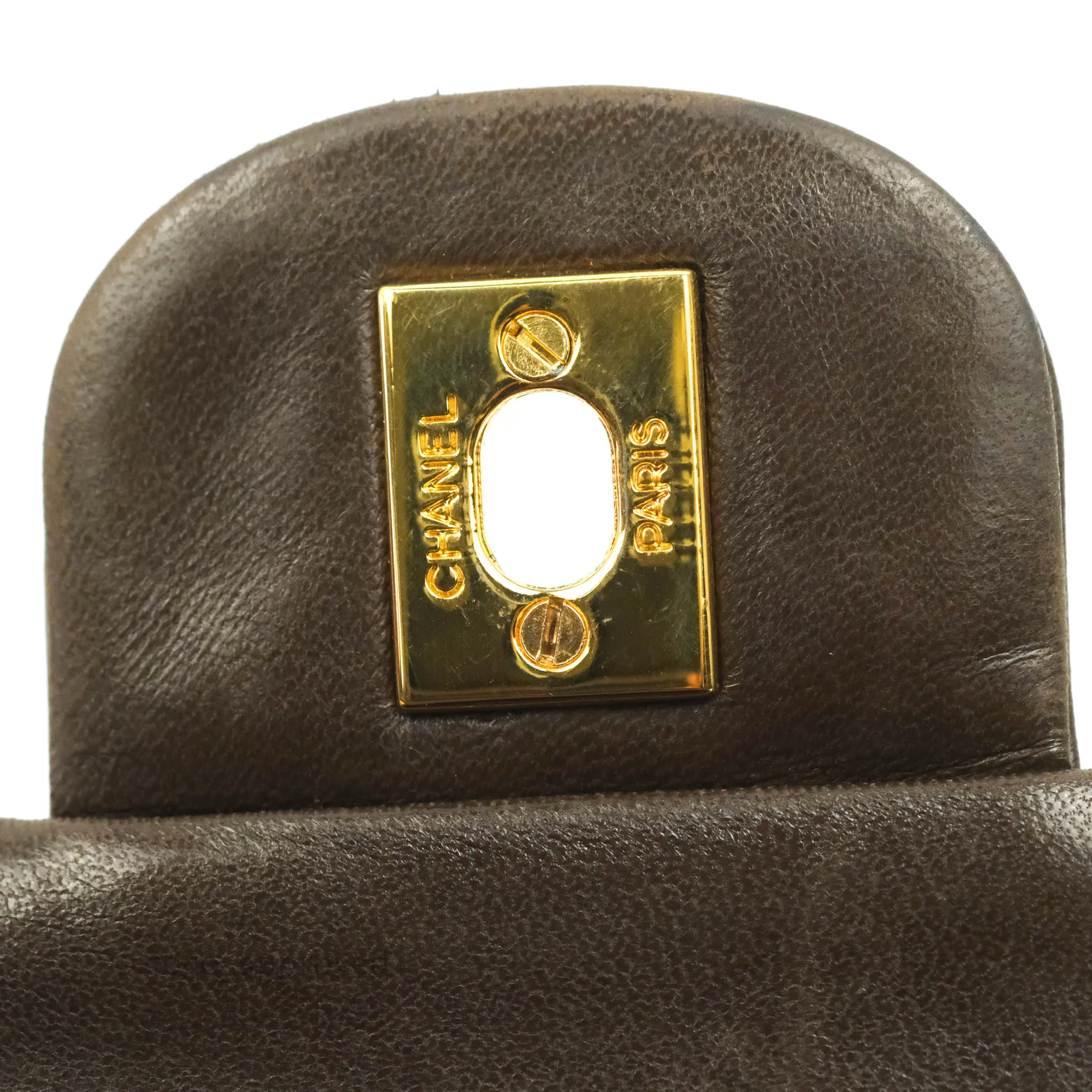Chanel Classic Vintage Small Flap Brown Lambskin 24K Gold Hardware