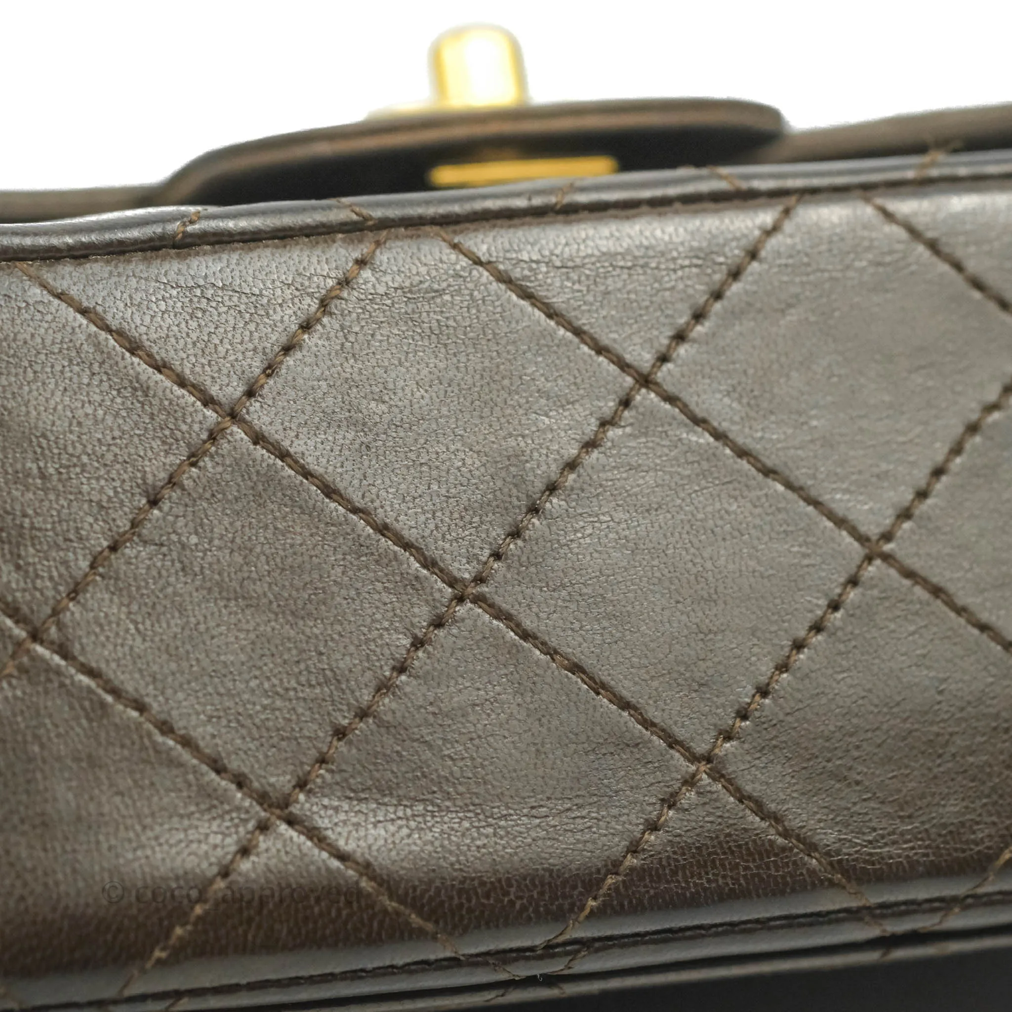 Chanel Classic Vintage Small Flap Brown Lambskin 24K Gold Hardware