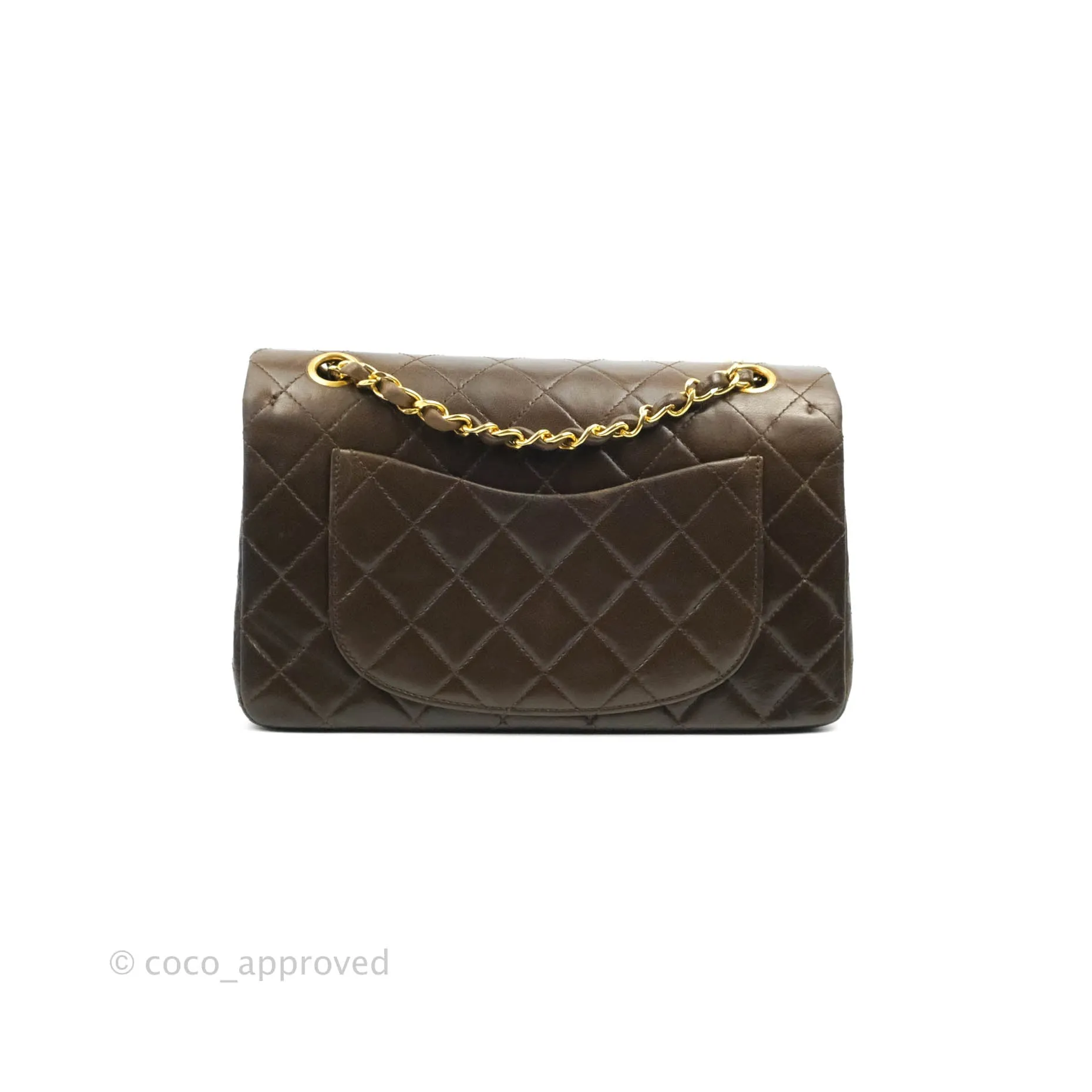 Chanel Classic Vintage Small Flap Brown Lambskin 24K Gold Hardware