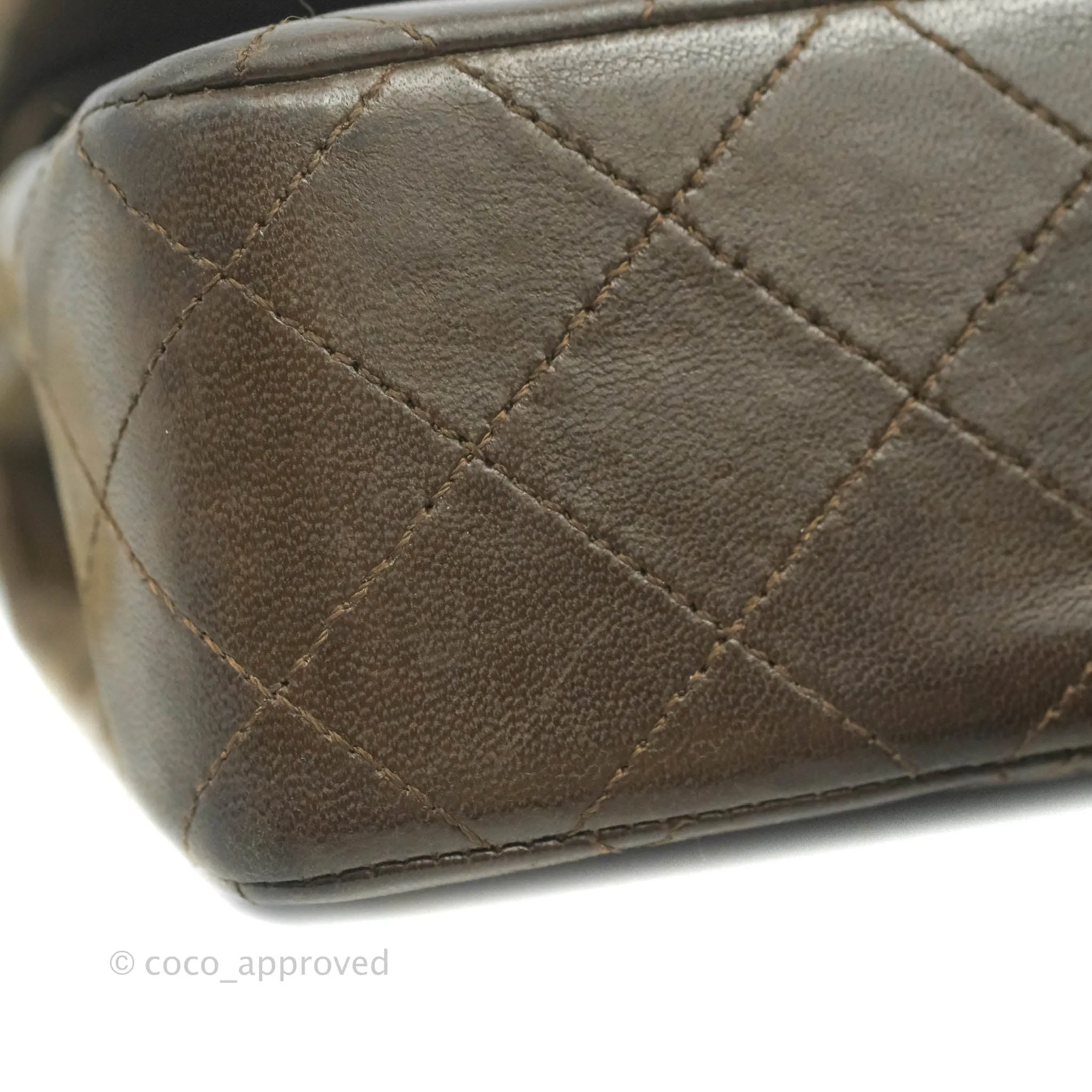 Chanel Classic Vintage Small Flap Brown Lambskin 24K Gold Hardware