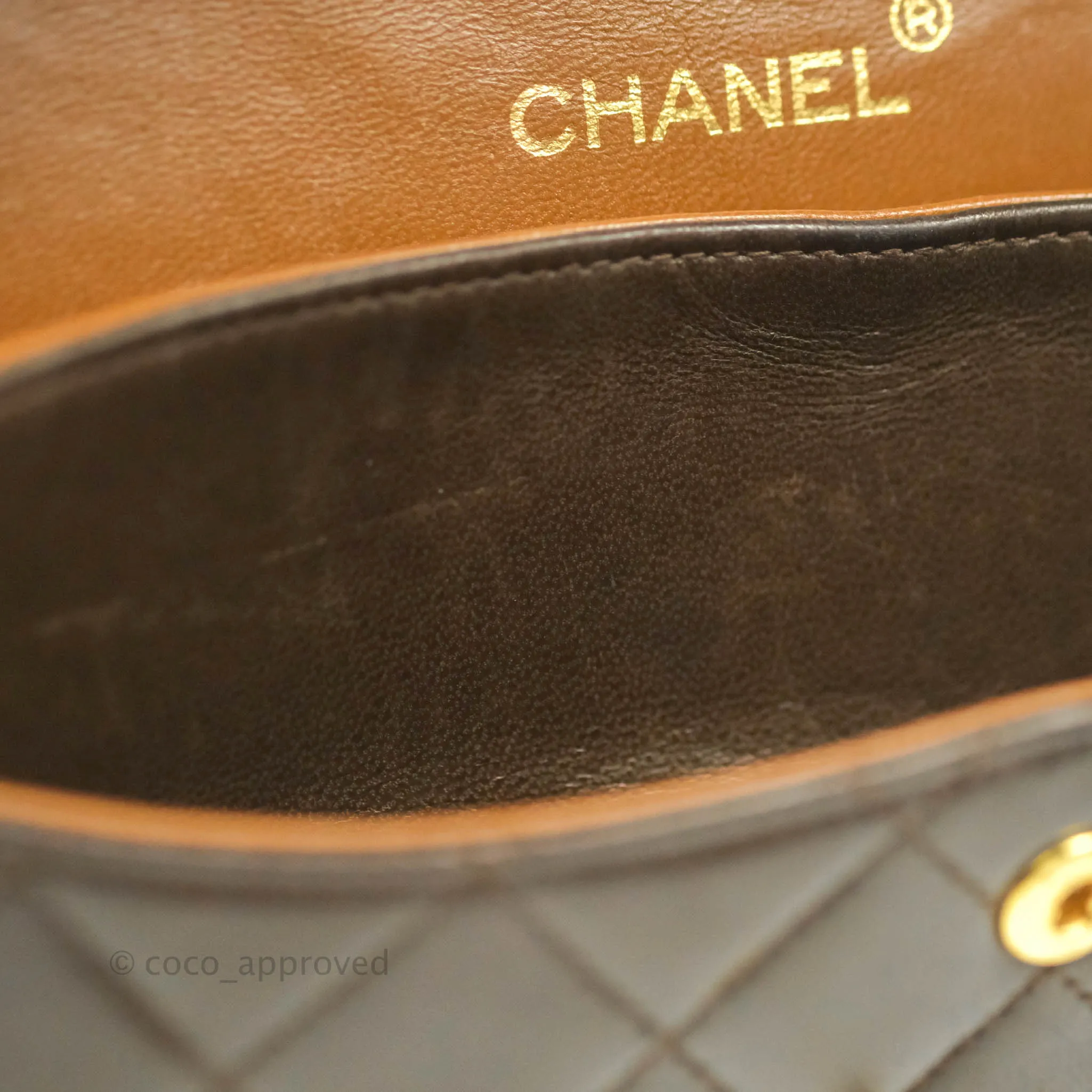 Chanel Classic Vintage Small Flap Brown Lambskin 24K Gold Hardware