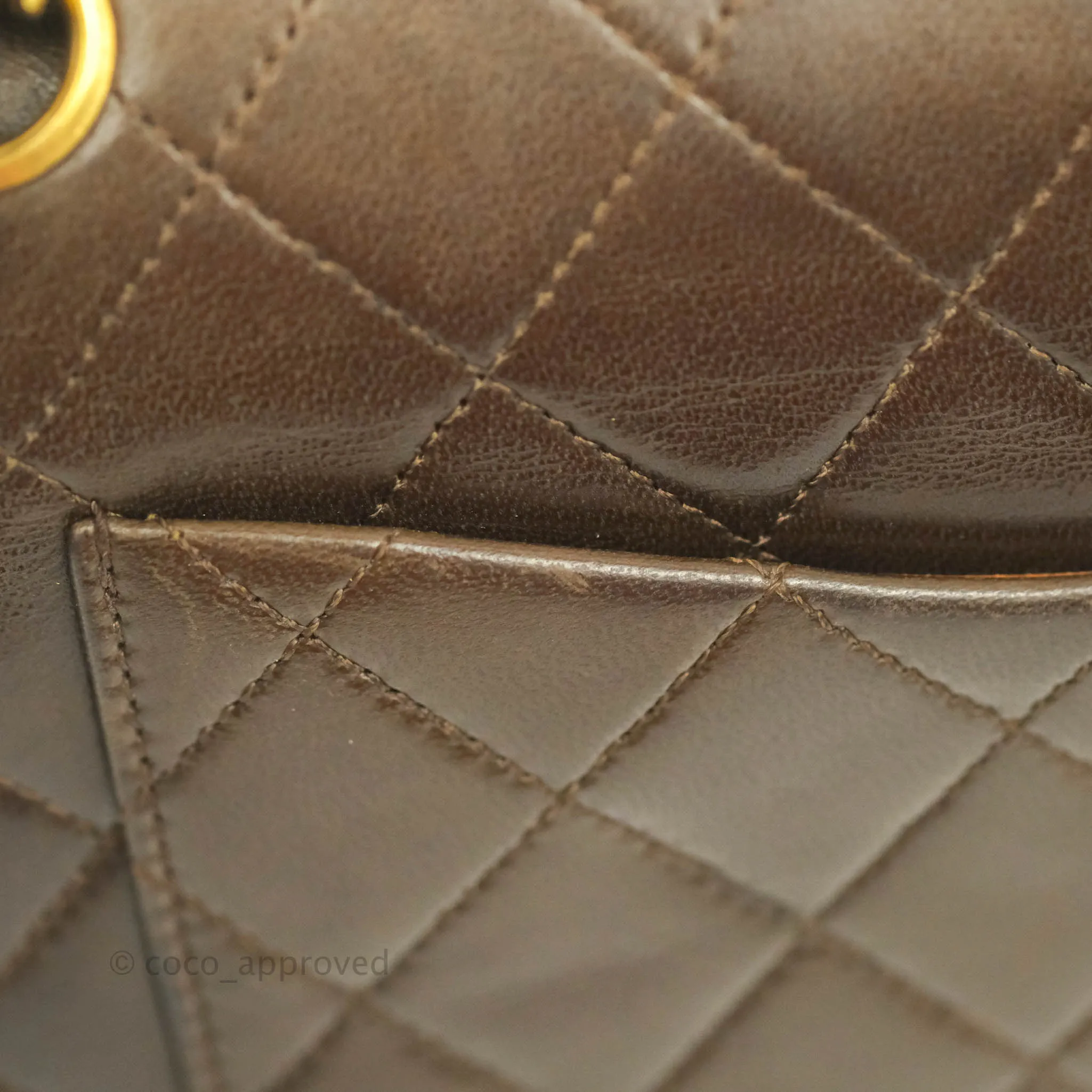 Chanel Classic Vintage Small Flap Brown Lambskin 24K Gold Hardware