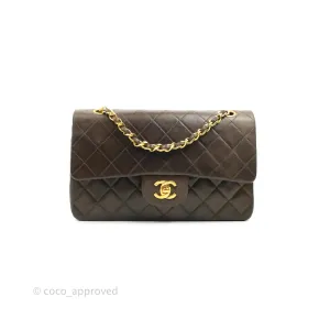 Chanel Classic Vintage Small Flap Brown Lambskin 24K Gold Hardware