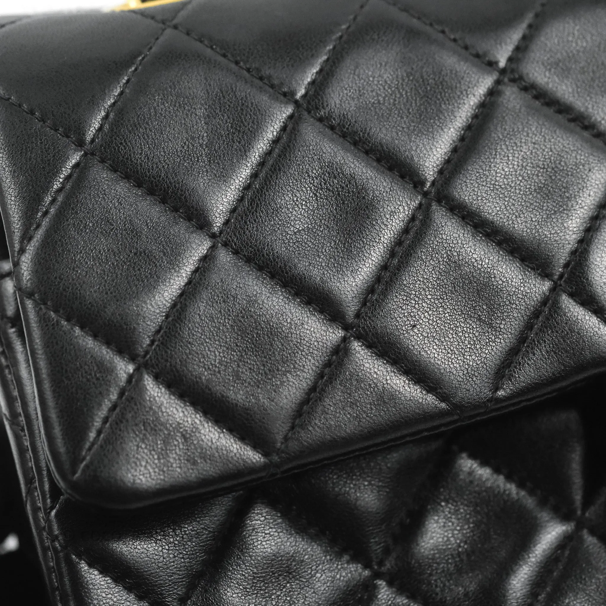 Chanel Classic Vintage Small S/M Flap Black Lambskin 24K Gold Hardware