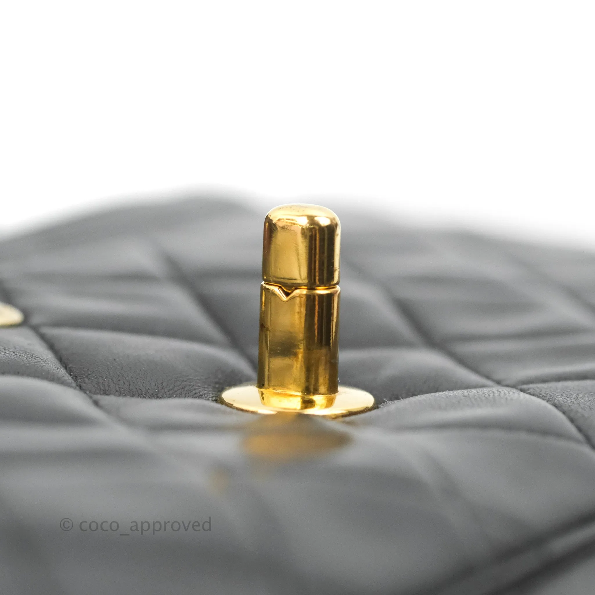 Chanel Classic Vintage Small S/M Flap Black Lambskin 24K Gold Hardware