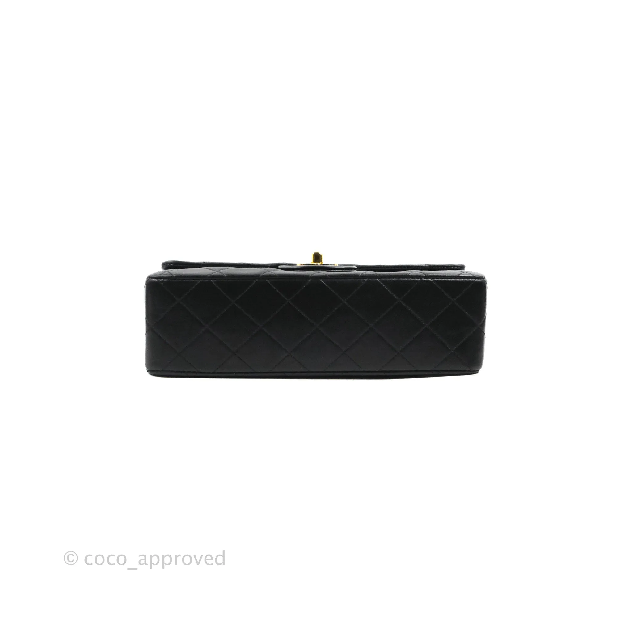 Chanel Classic Vintage Small S/M Flap Black Lambskin 24K Gold Hardware