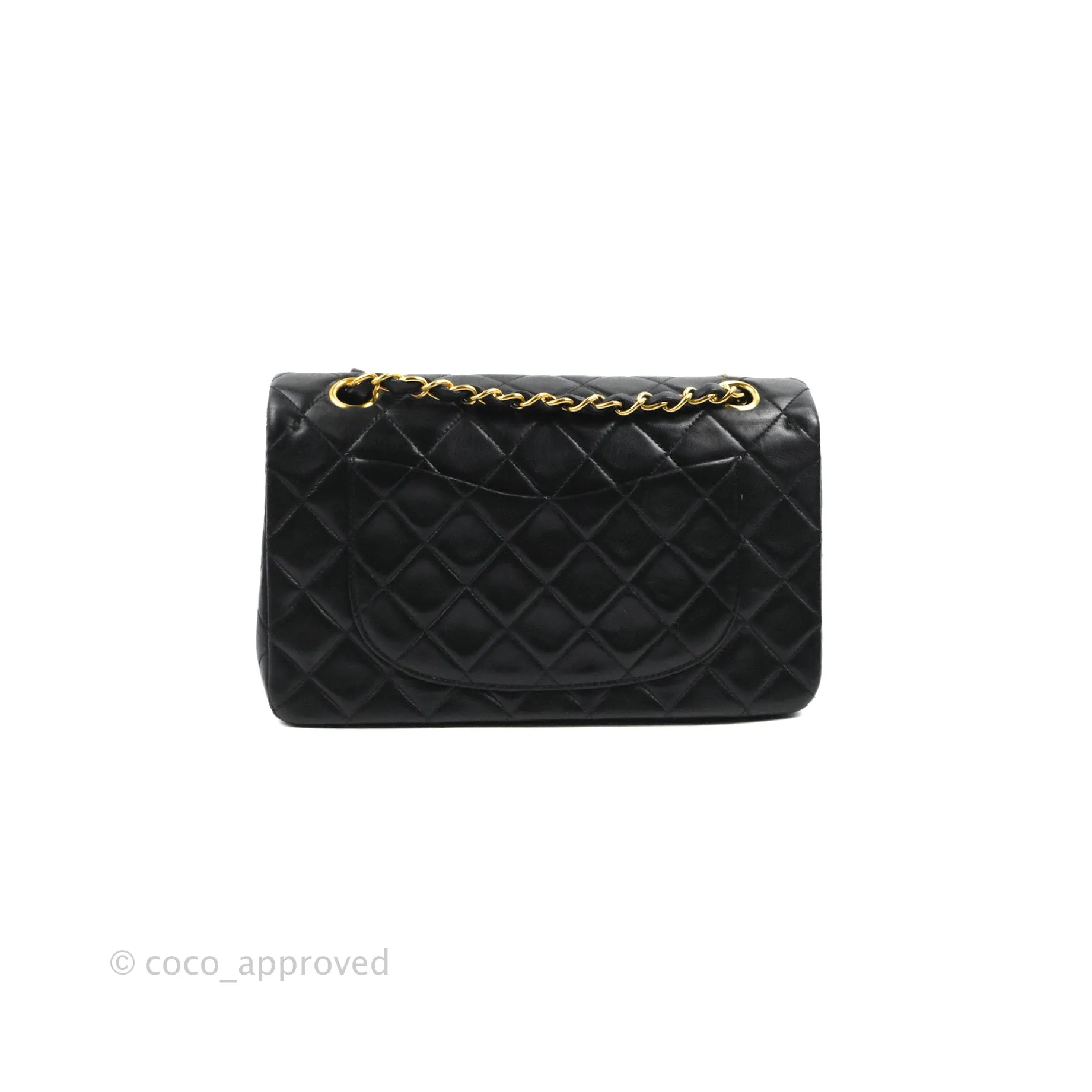 Chanel Classic Vintage Small S/M Flap Black Lambskin 24K Gold Hardware
