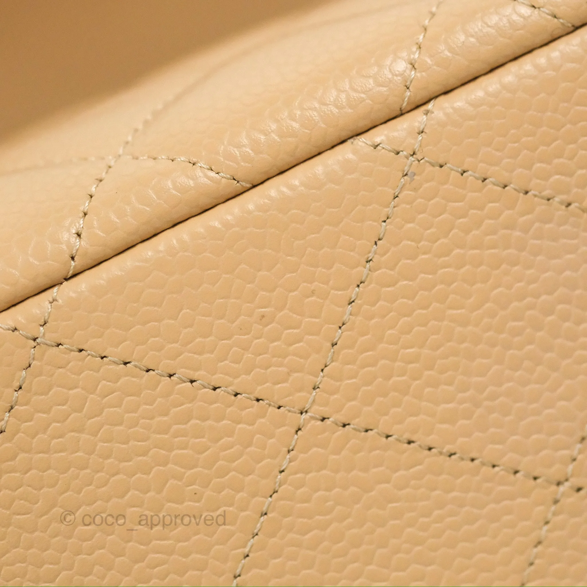 Chanel Jumbo Double Flap Beige Caviar Gold Hardware⁣⁣