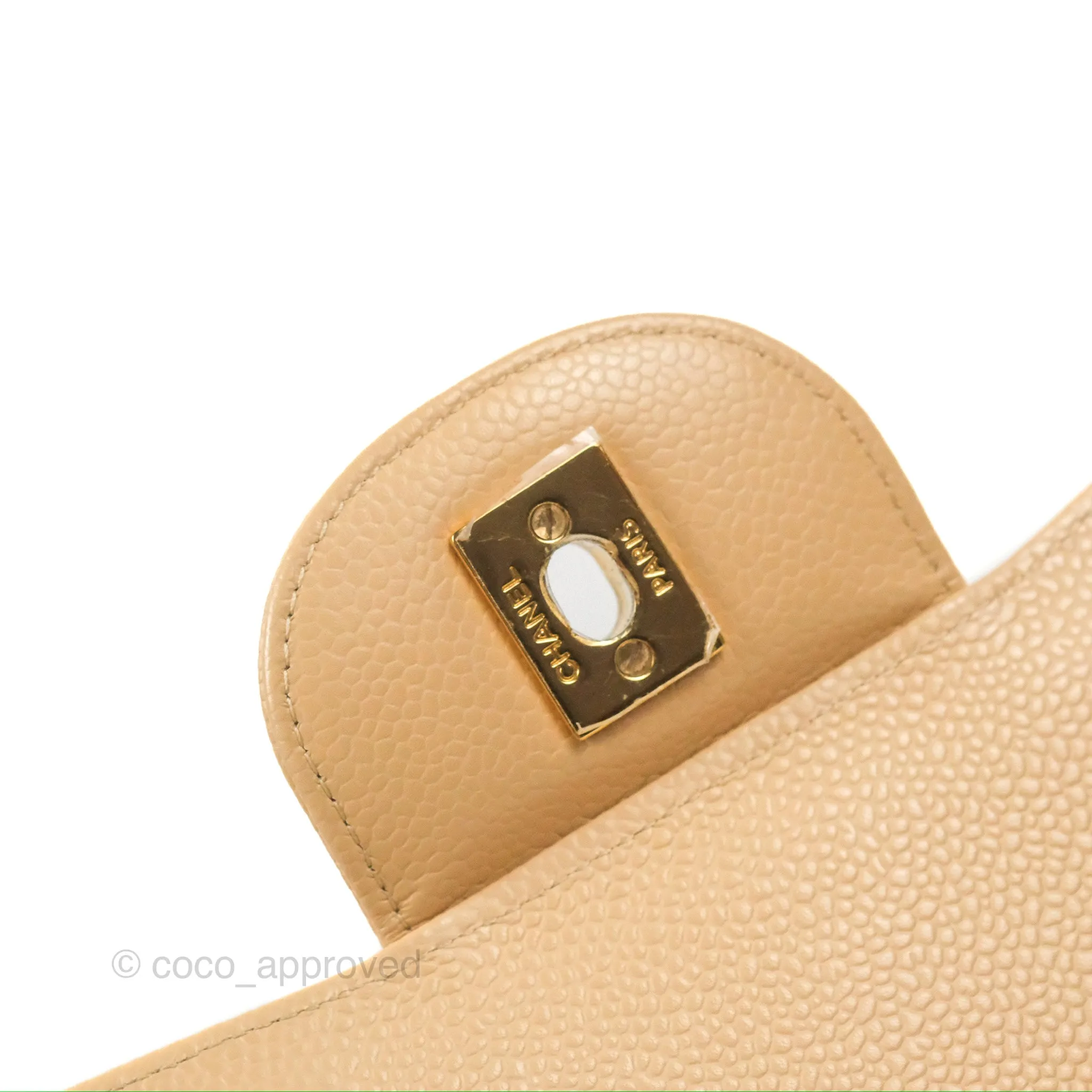 Chanel Jumbo Double Flap Beige Caviar Gold Hardware⁣⁣