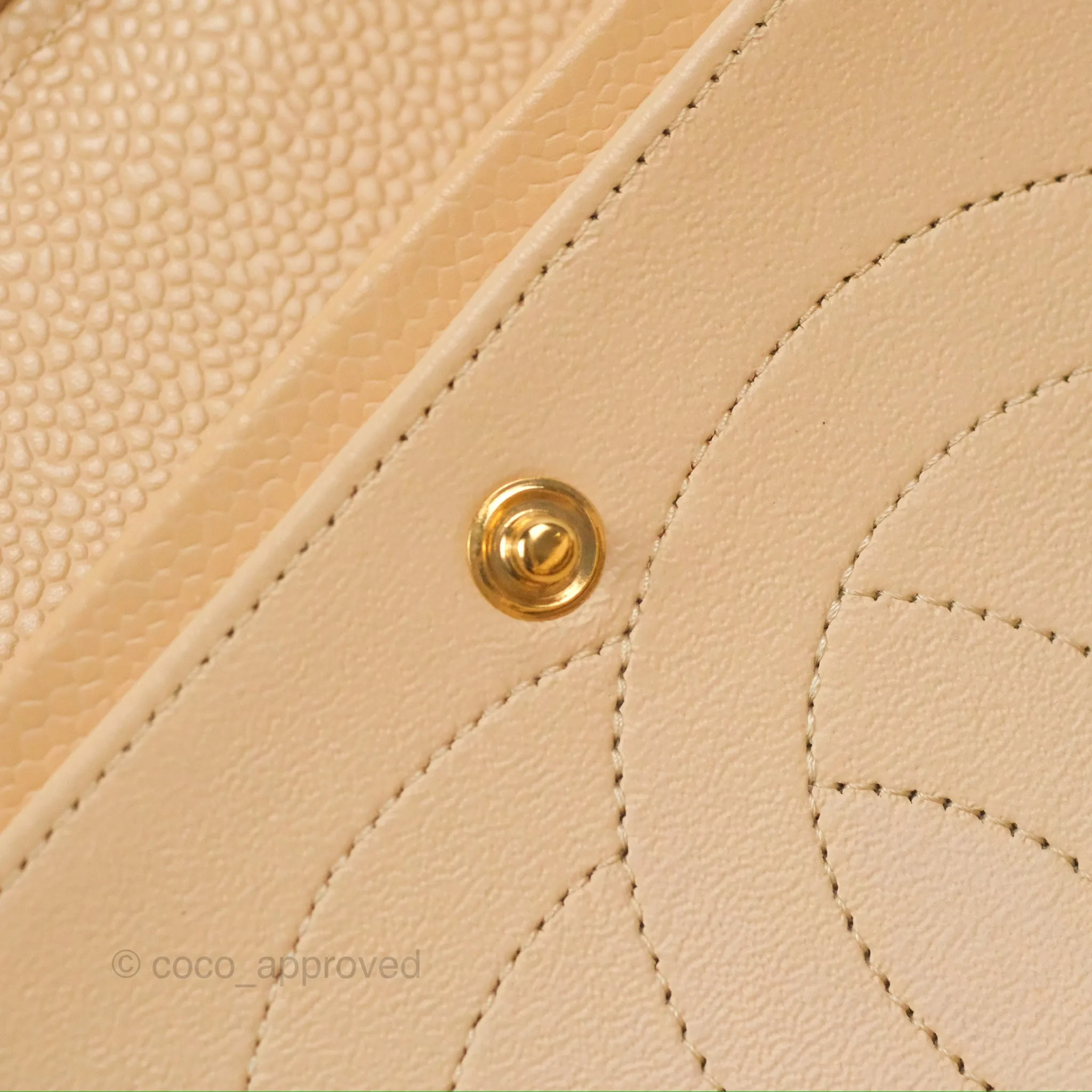 Chanel Jumbo Double Flap Beige Caviar Gold Hardware⁣⁣