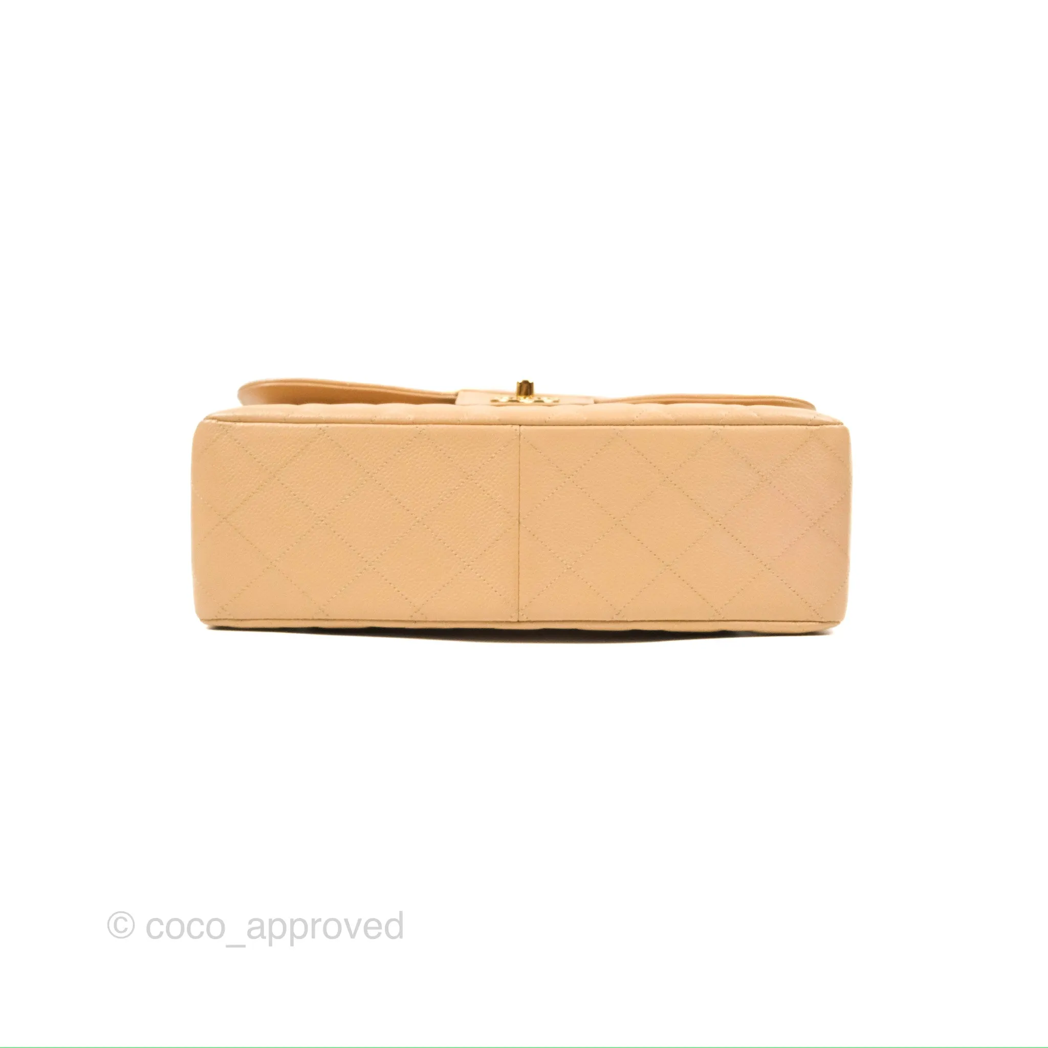 Chanel Jumbo Double Flap Beige Caviar Gold Hardware⁣⁣