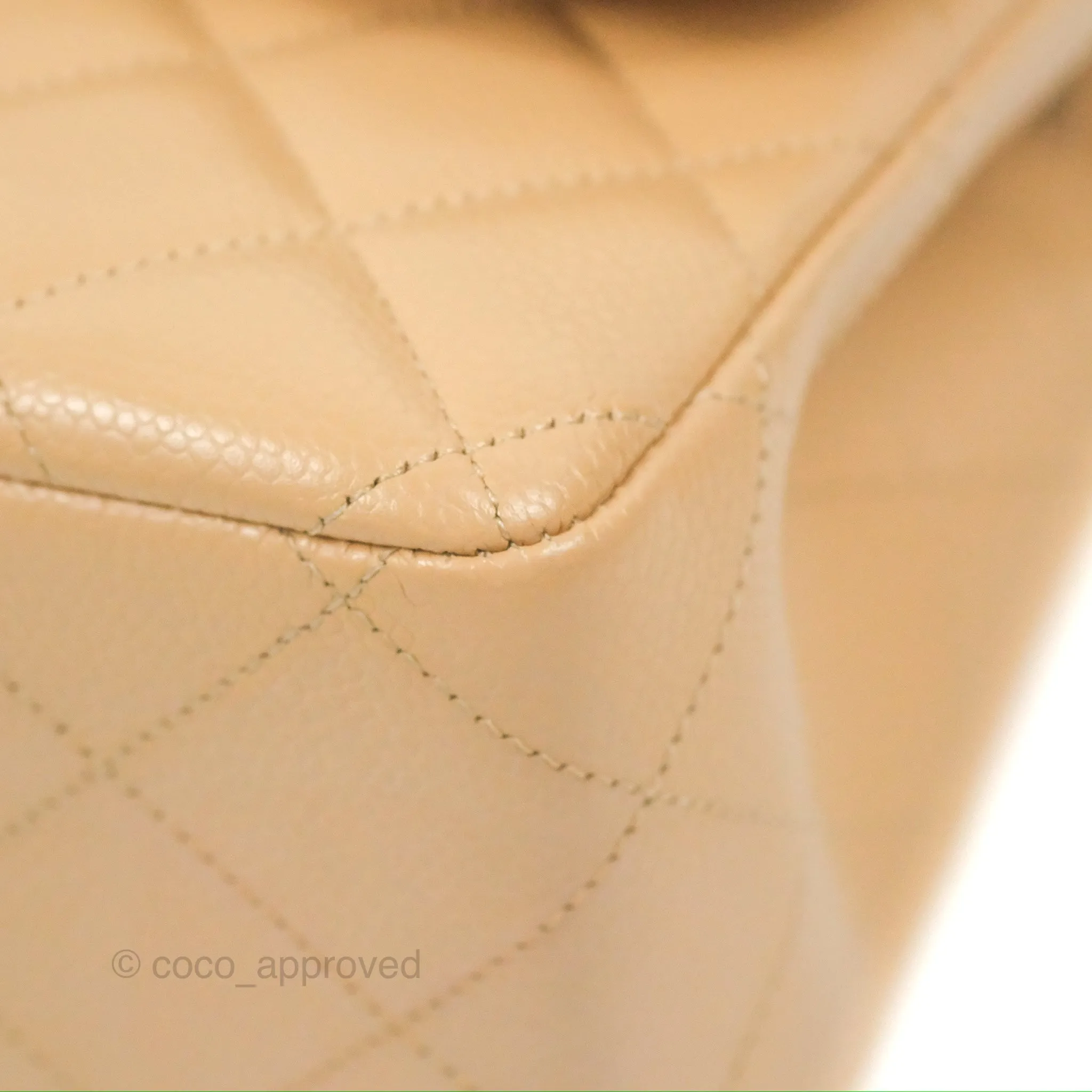 Chanel Jumbo Double Flap Beige Caviar Gold Hardware⁣⁣