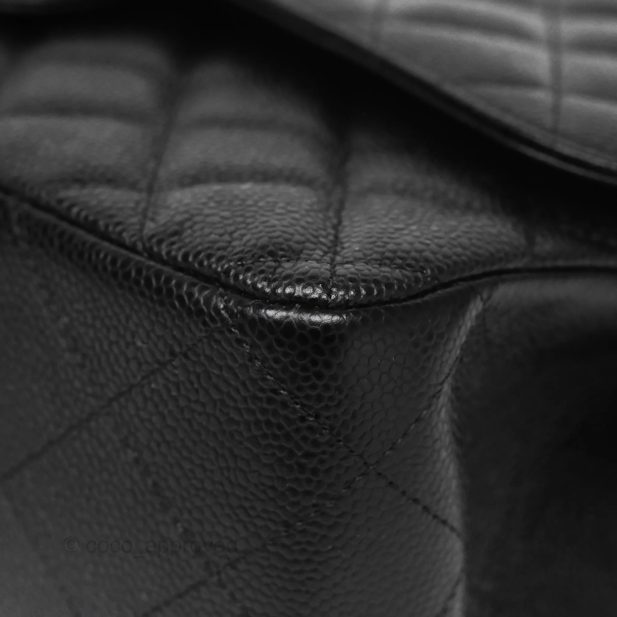 Chanel Jumbo Double Flap Black Caviar Gold Hardware⁣⁣