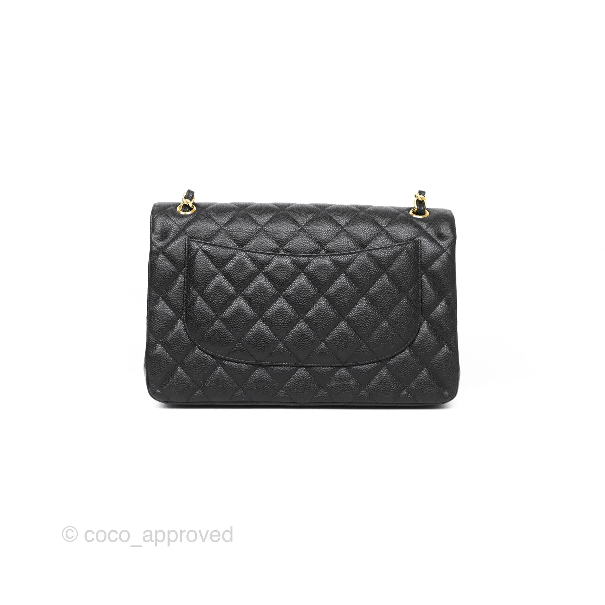 Chanel Jumbo Double Flap Black Caviar Gold Hardware⁣⁣