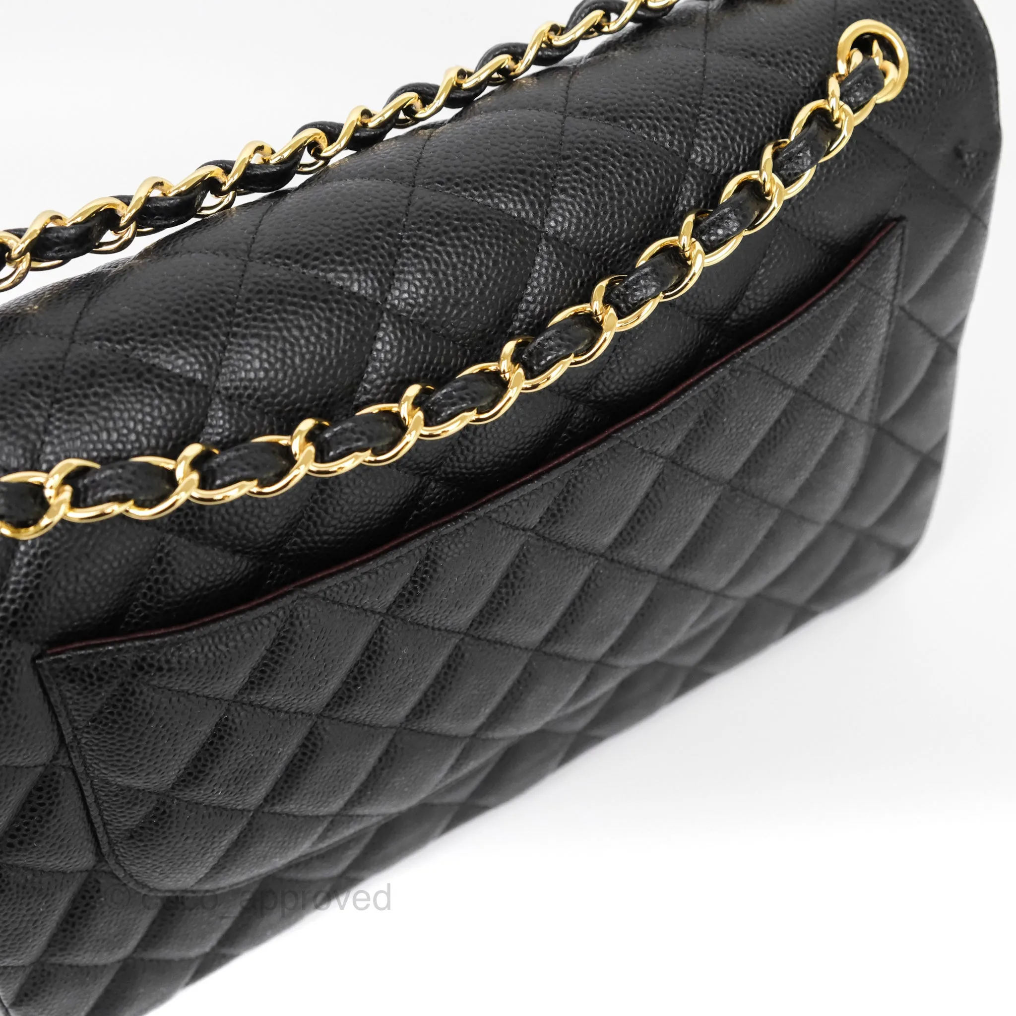 Chanel Jumbo Double Flap Black Caviar Gold Hardware⁣⁣