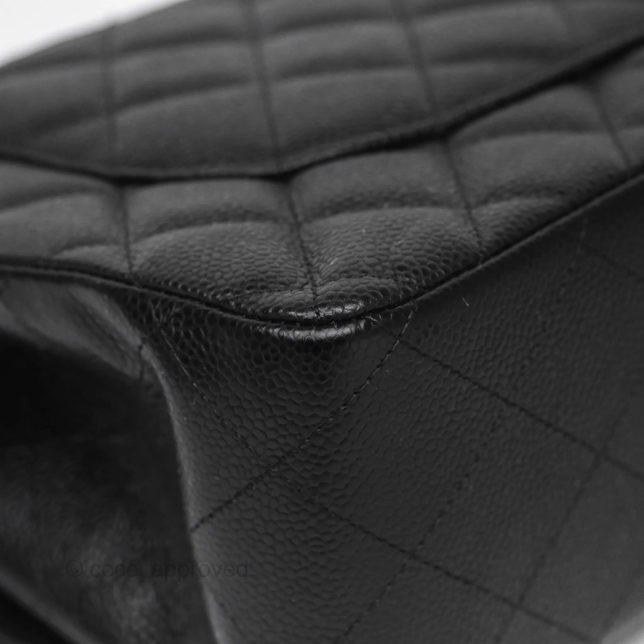 Chanel Jumbo Double Flap Black Caviar Gold Hardware⁣⁣
