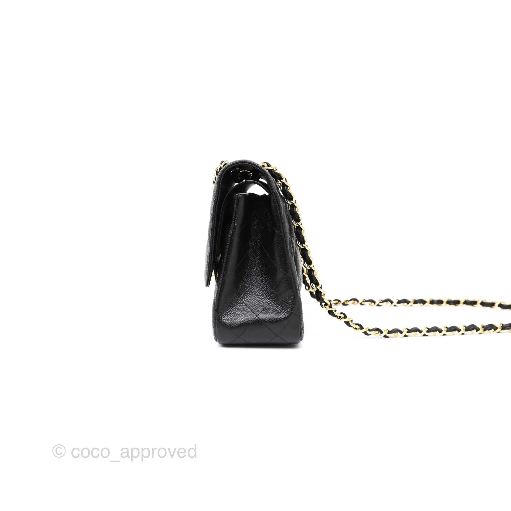 Chanel Jumbo Double Flap Black Caviar Gold Hardware⁣⁣
