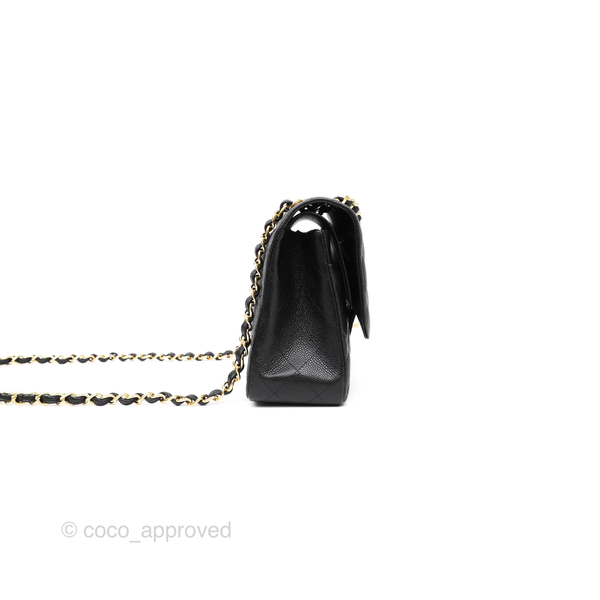 Chanel Jumbo Double Flap Black Caviar Gold Hardware⁣⁣
