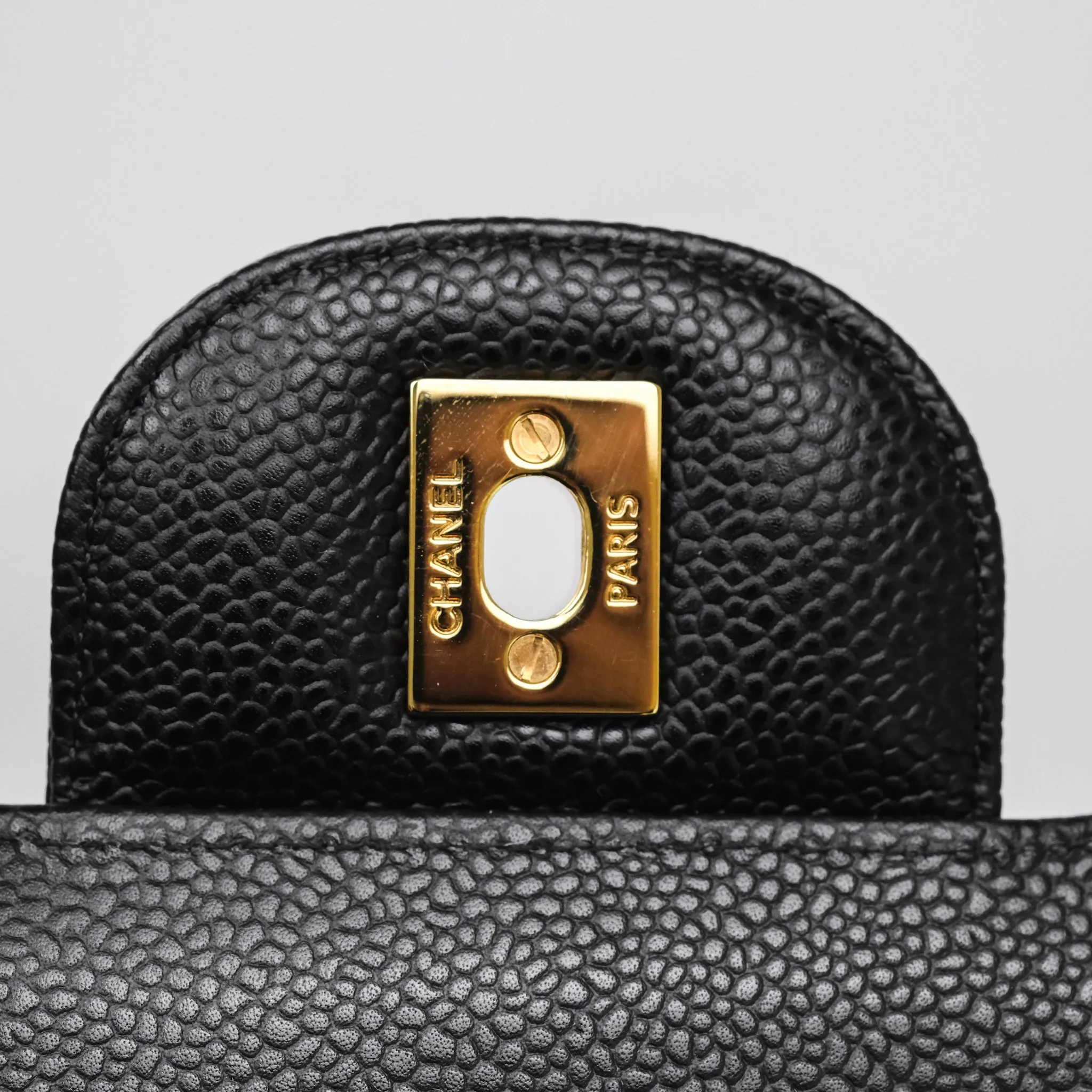 Chanel Jumbo Double Flap Black Caviar Gold Hardware⁣⁣