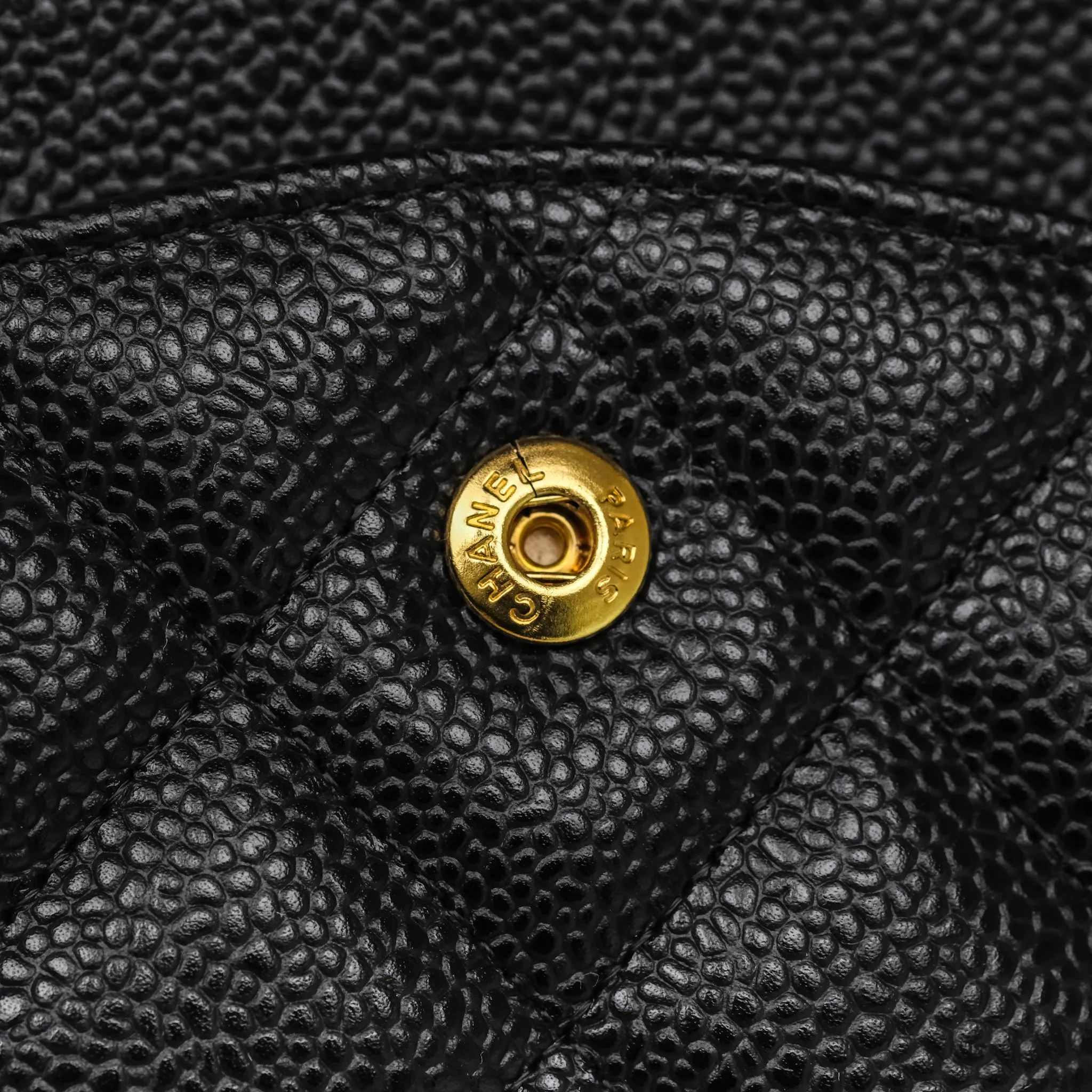 Chanel Jumbo Double Flap Black Caviar Gold Hardware⁣⁣